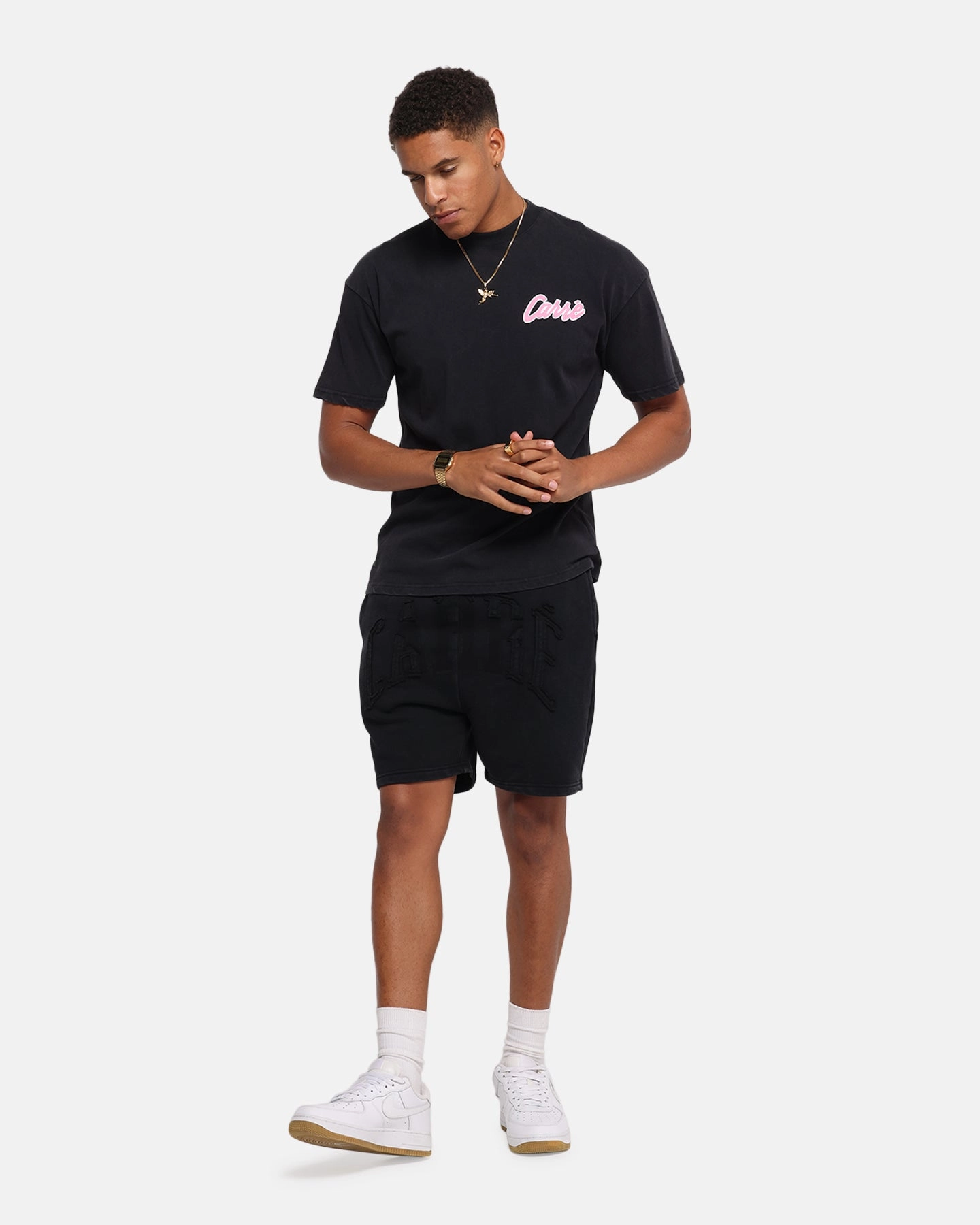 Carre Pepe T-Shirt Black Acidwash Non Restrictive Cut Modern Outfit