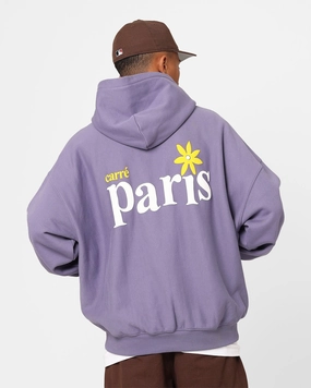 Awareness Carre Petal Oversized Hoodie Purple