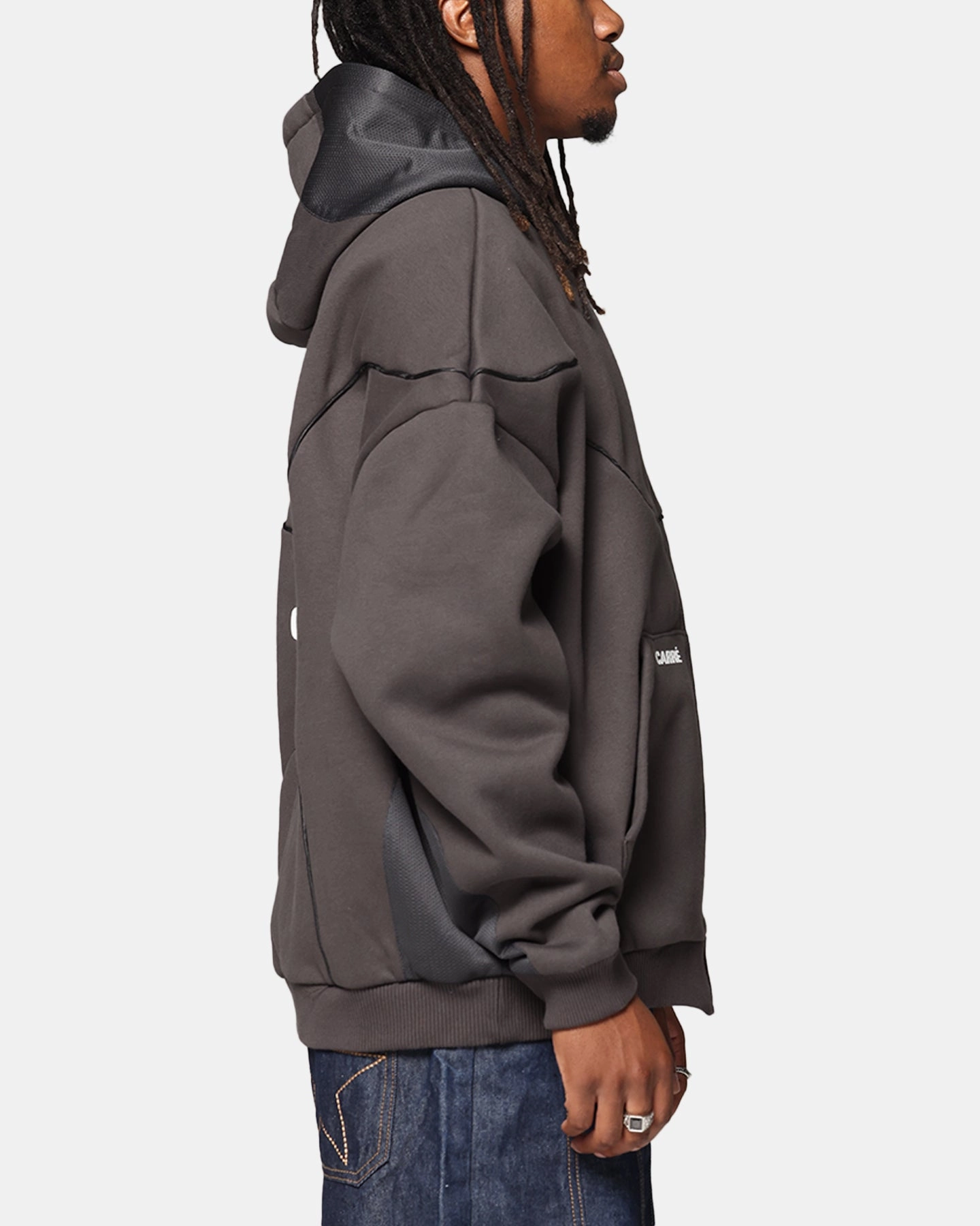propaganda vertical Carre Pipeline Hoodie Grey