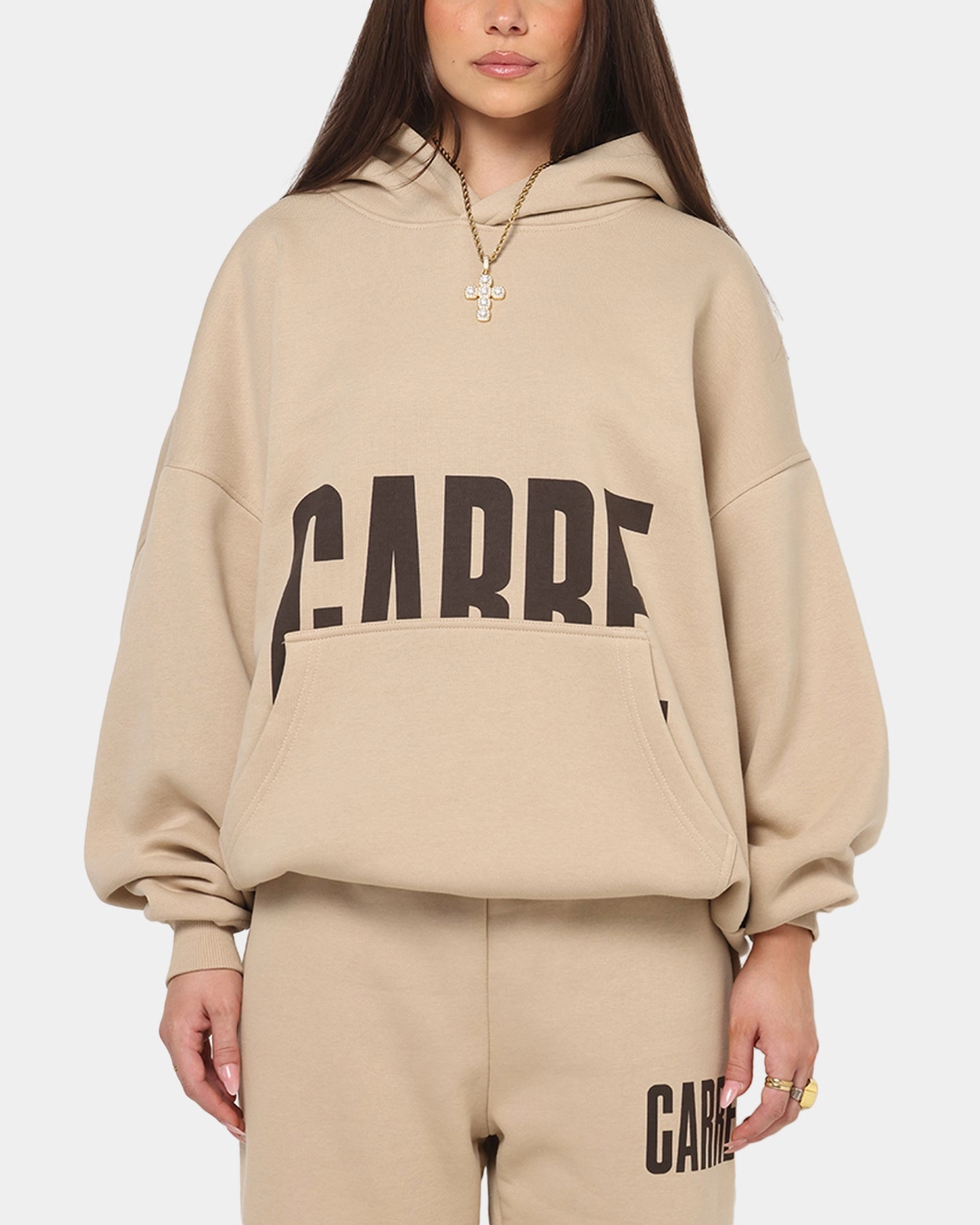 Carre Premium Essentials Hoodie Light Brown Comfy Layer