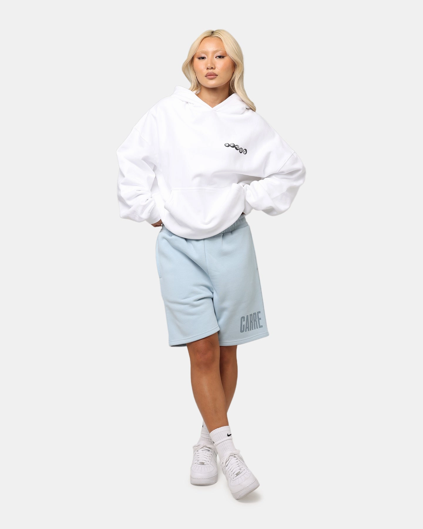 Carre Premium Essentials Sweat Shorts Baby Blue Double Layered Panels