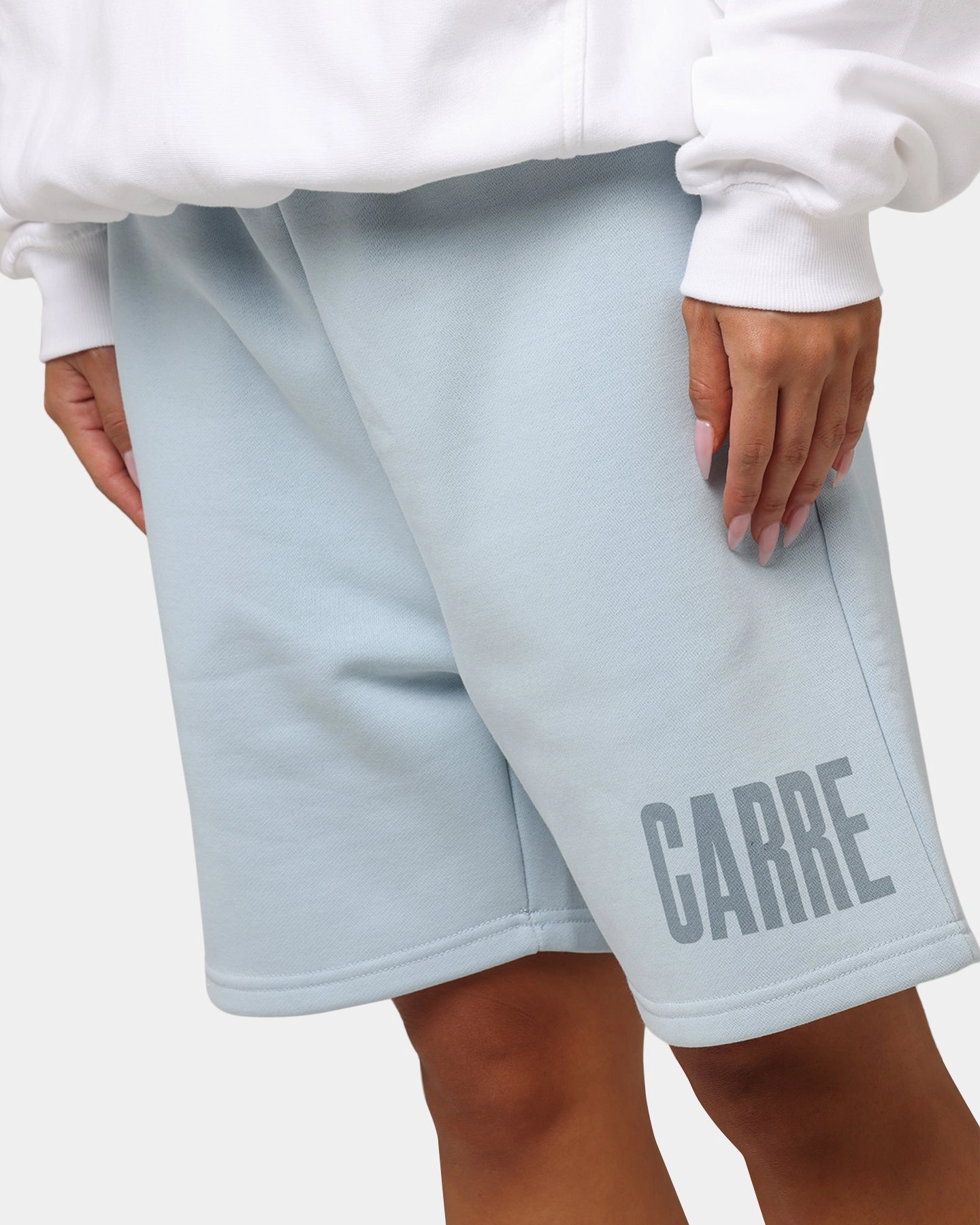 Odor Resistant Finish Carre Premium Essentials Sweat Shorts Baby Blue