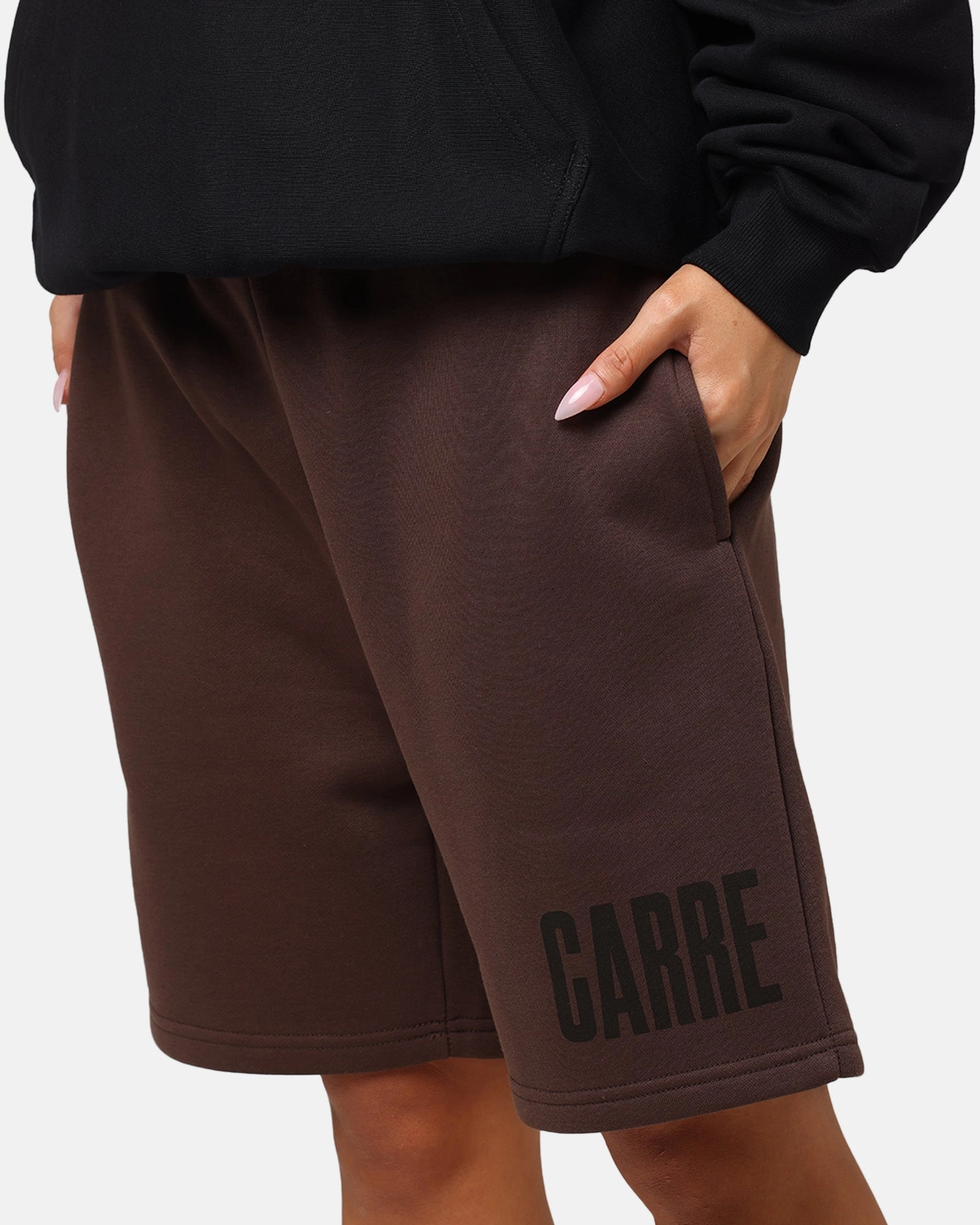 Moisture Controlled Lining Static Resistant Fibers Carre Premium Essentials Sweat Shorts Chocolate