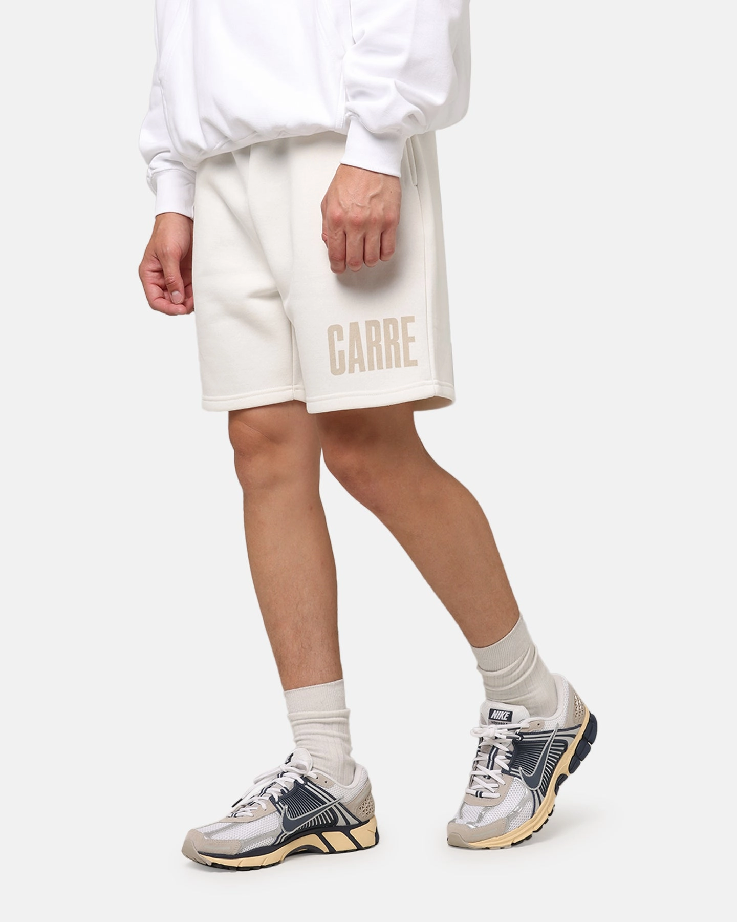 Carre Premium Essentials Sweat Shorts Cream Anti Pilling Surface Soft Material