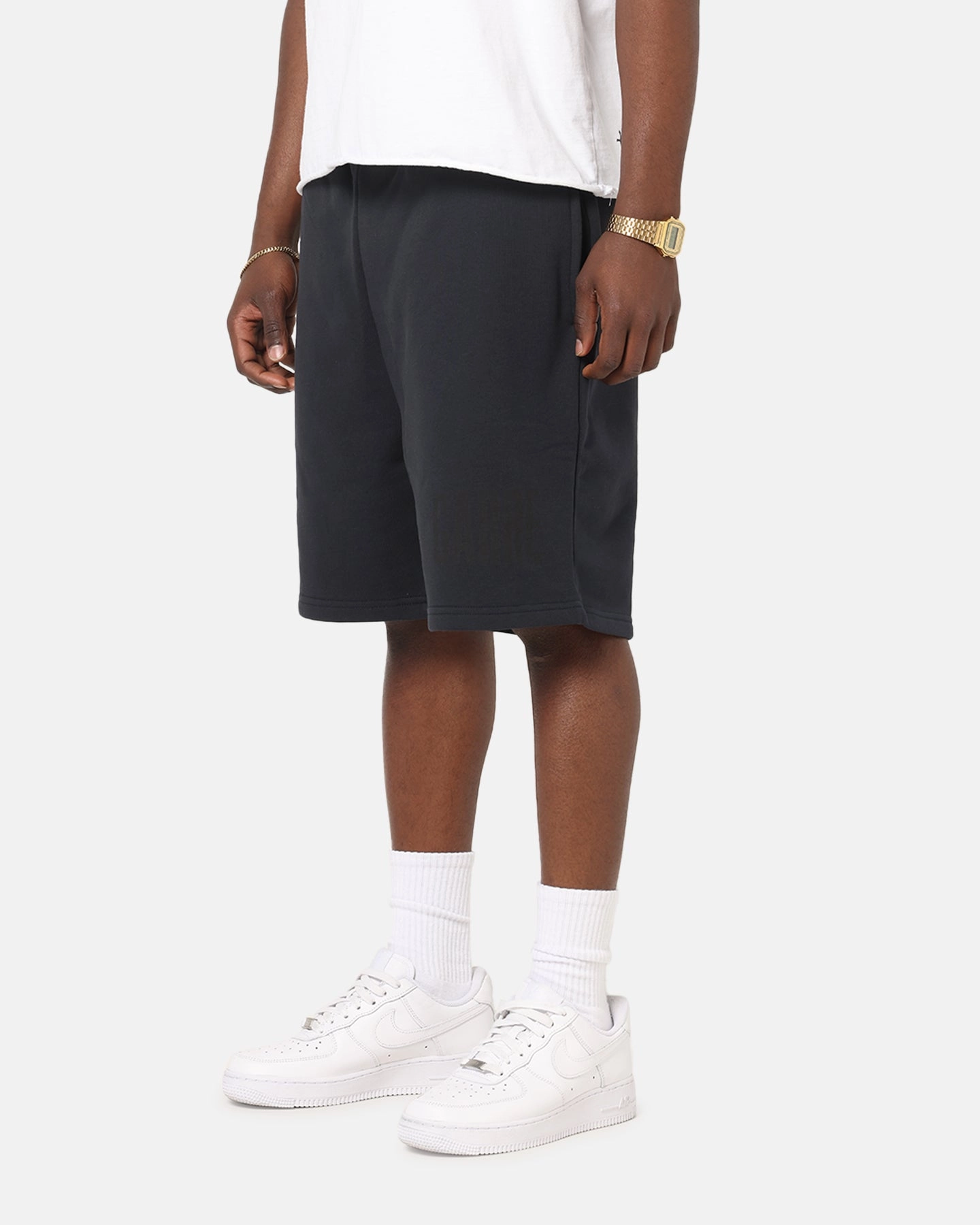 silk blend Simple Appeal Carre Premium Essentials Sweat Shorts Steel/Black
