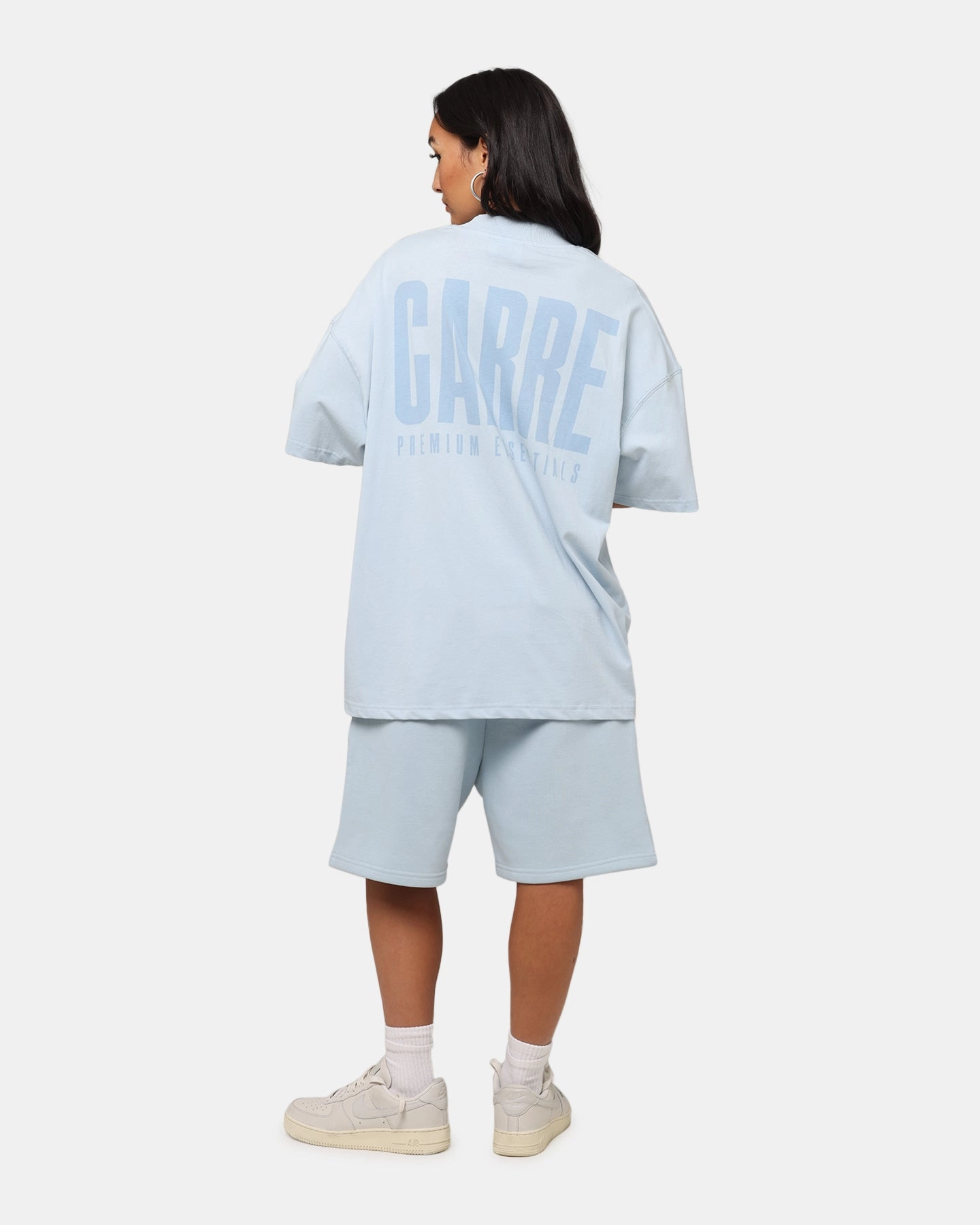 Sporty and Cool Carre Premium Essentials T-Shirt Baby Blue
