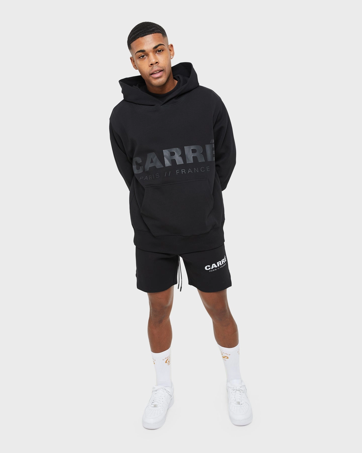Suspenders Breathable fabric Carre Premium Motion Hoodie Black