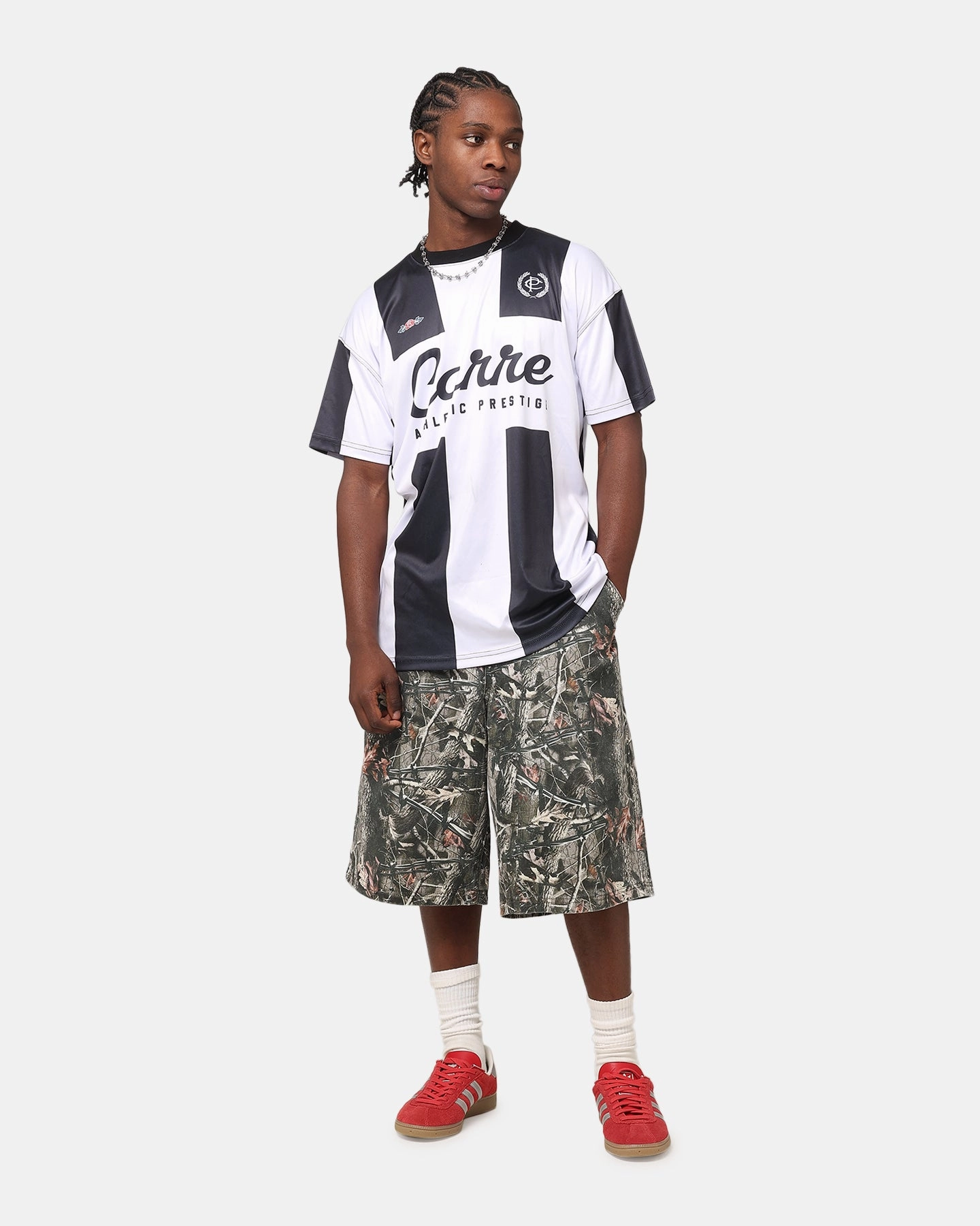 Tight fit sexiness Carre Prestige Football T-Shirt Black/White