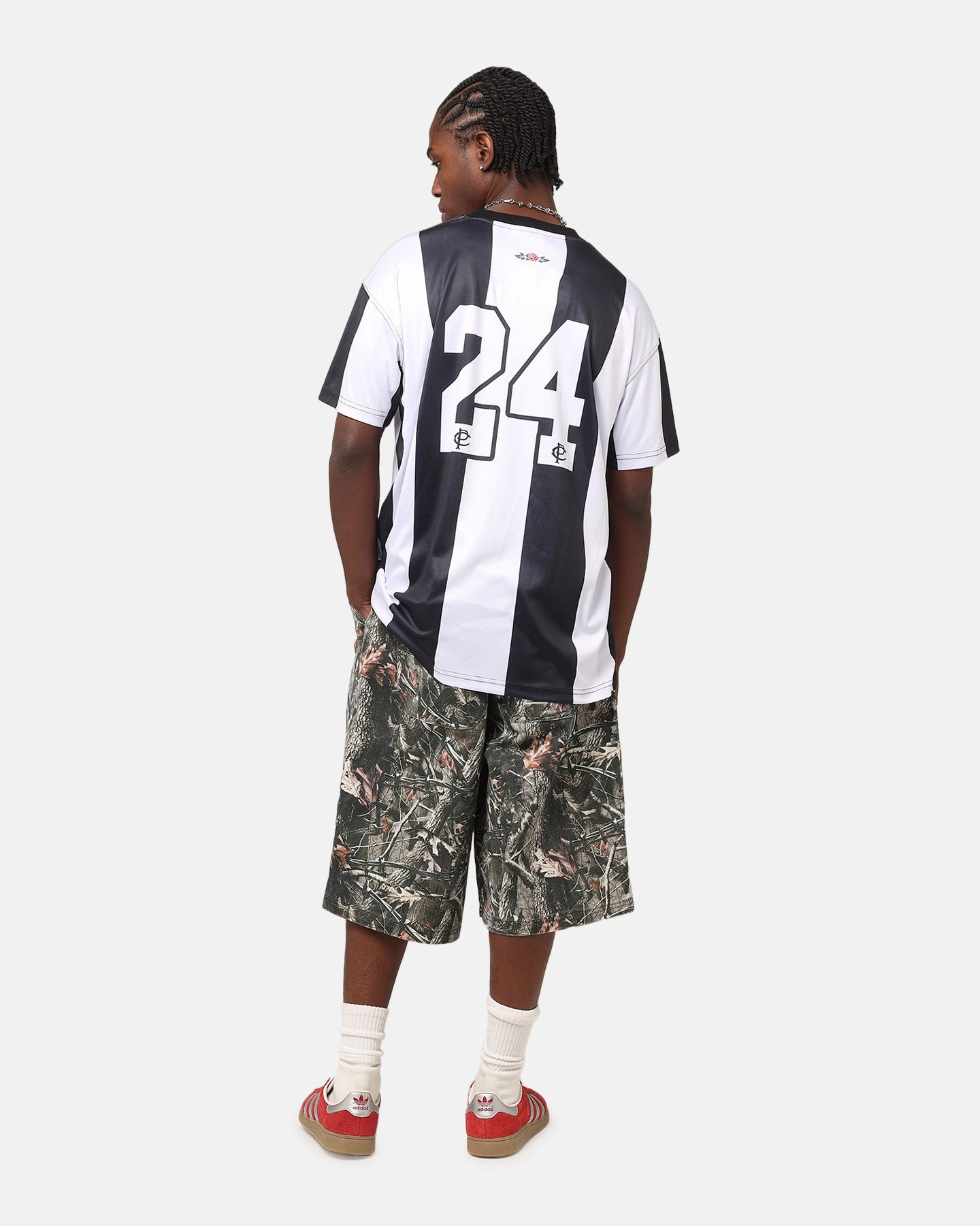 Carre Prestige Football T-Shirt Black/White Durable Colorfast Finish Chic Outfit