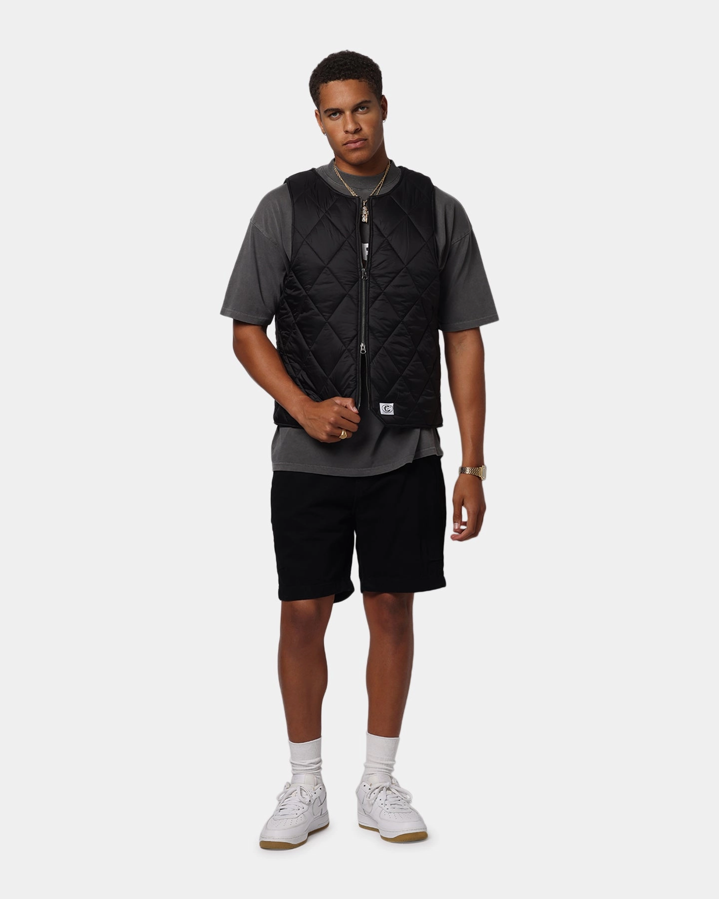 Carre Quilted Vest Black Insulated Comfort Fearlessness