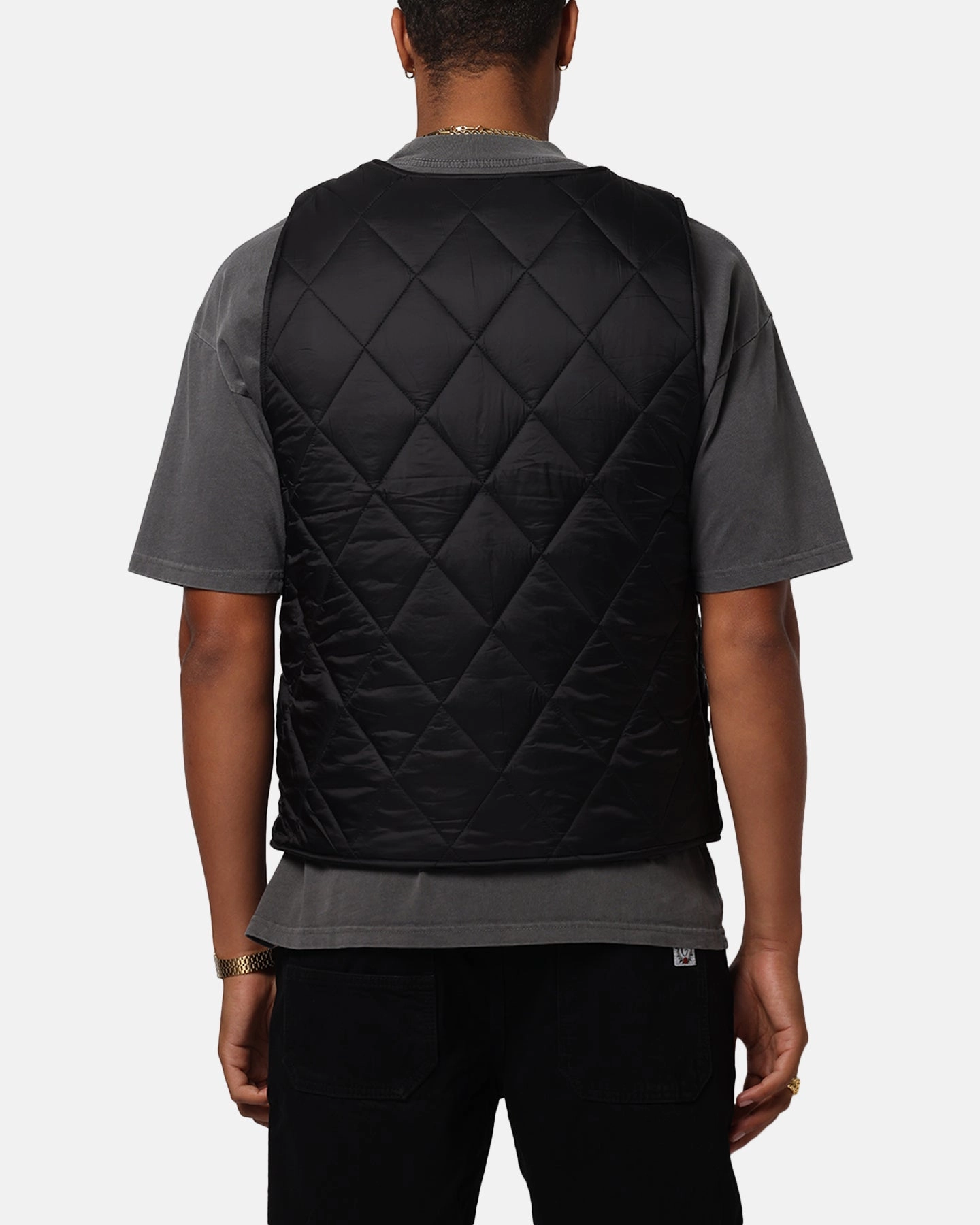 suitable for group activities Mascara Carre Quilted Vest Black