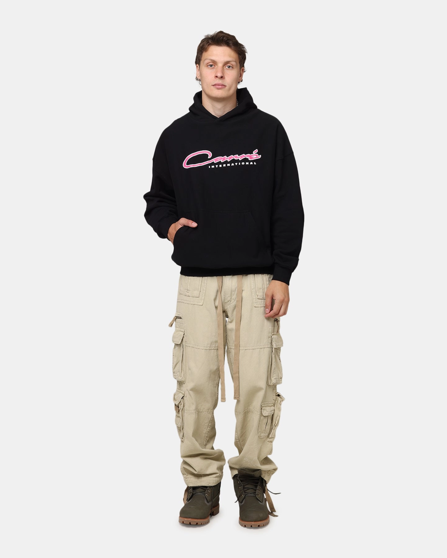 budget-friendly mass - produced Carre Race Script Hoodie Black