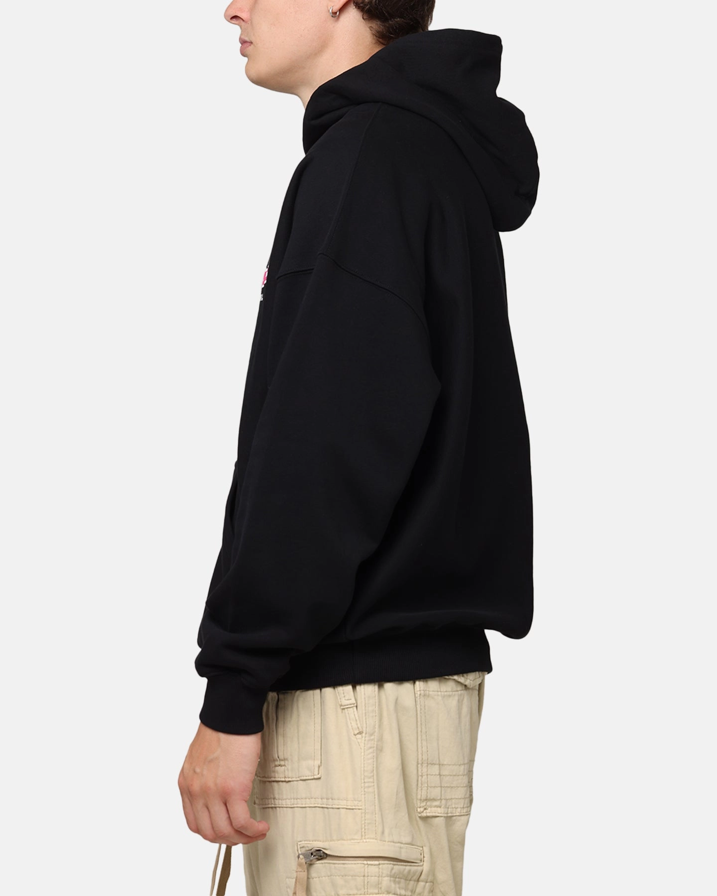 Effortless Wear Carre Race Script Hoodie Black