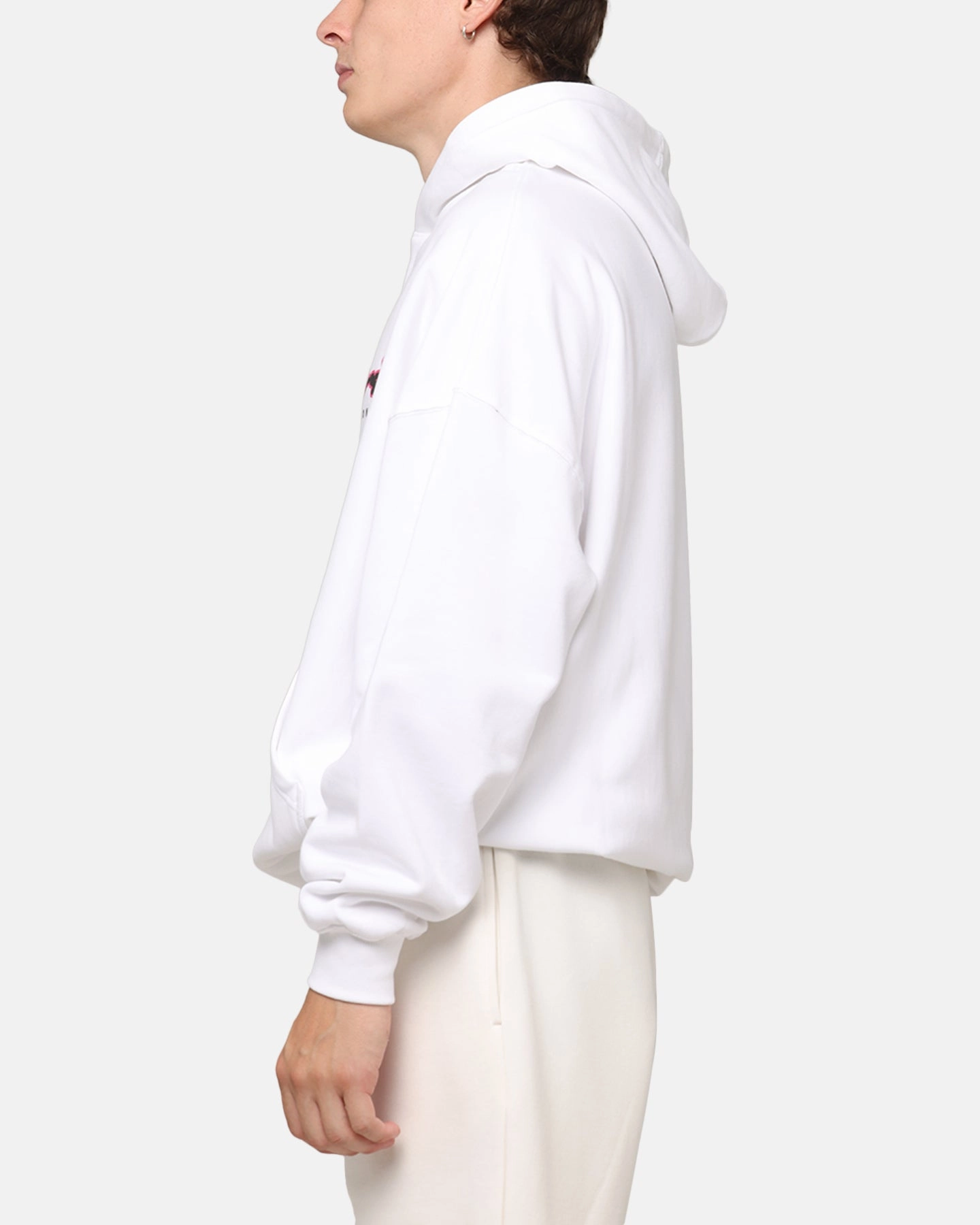 Carre Race Script Hoodie White Wind Resistant Front high - altitude use