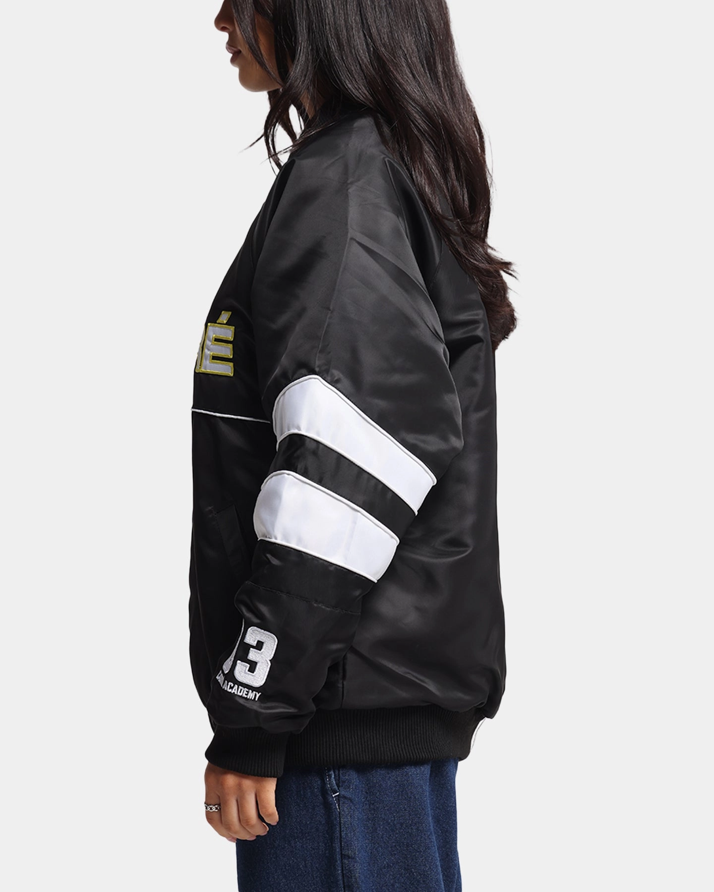 Carre Rally Panelled Bomber Jacket Black Active Movement flight travel
