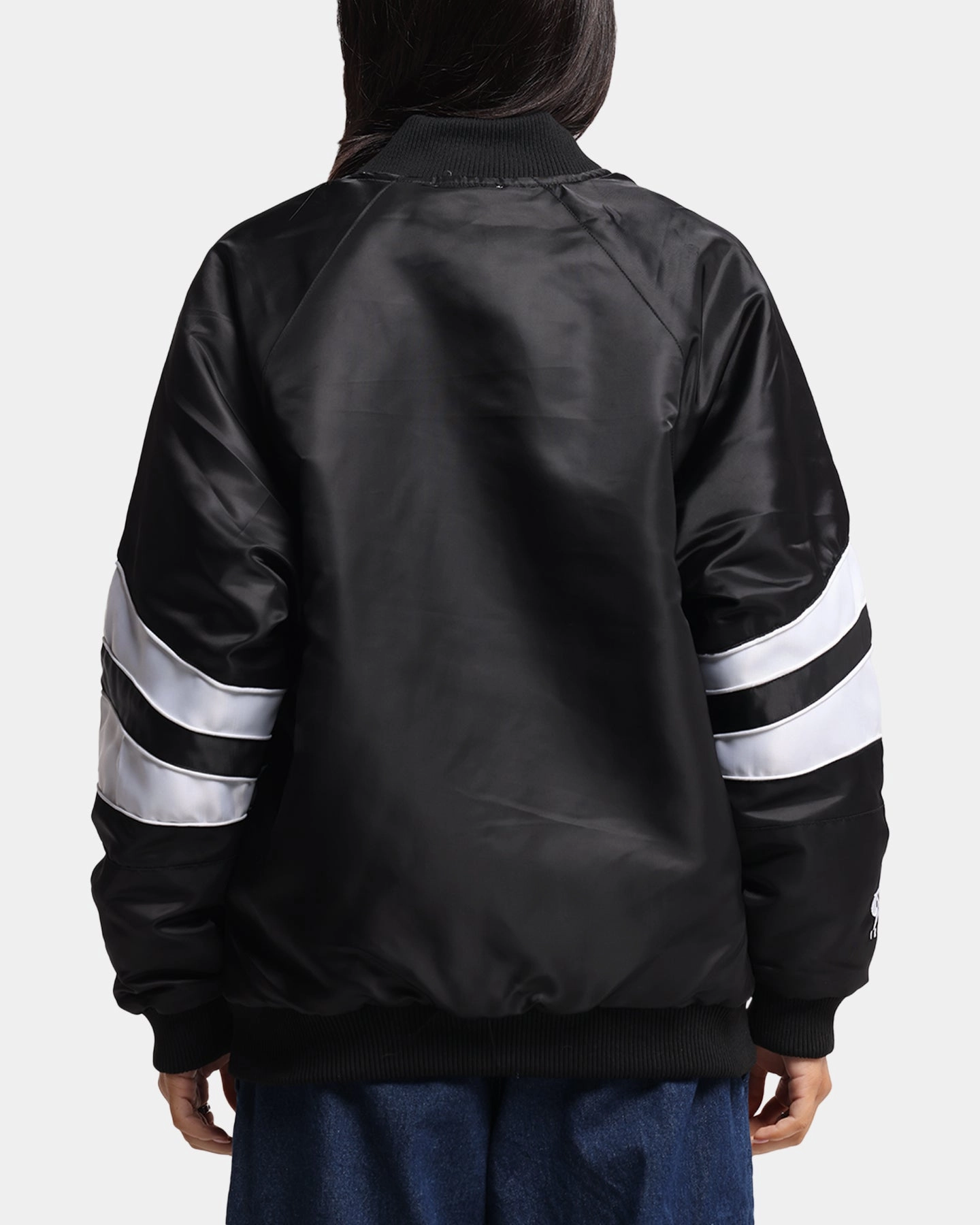 Carre Rally Panelled Bomber Jacket Black Dual Layer Fabric Describe