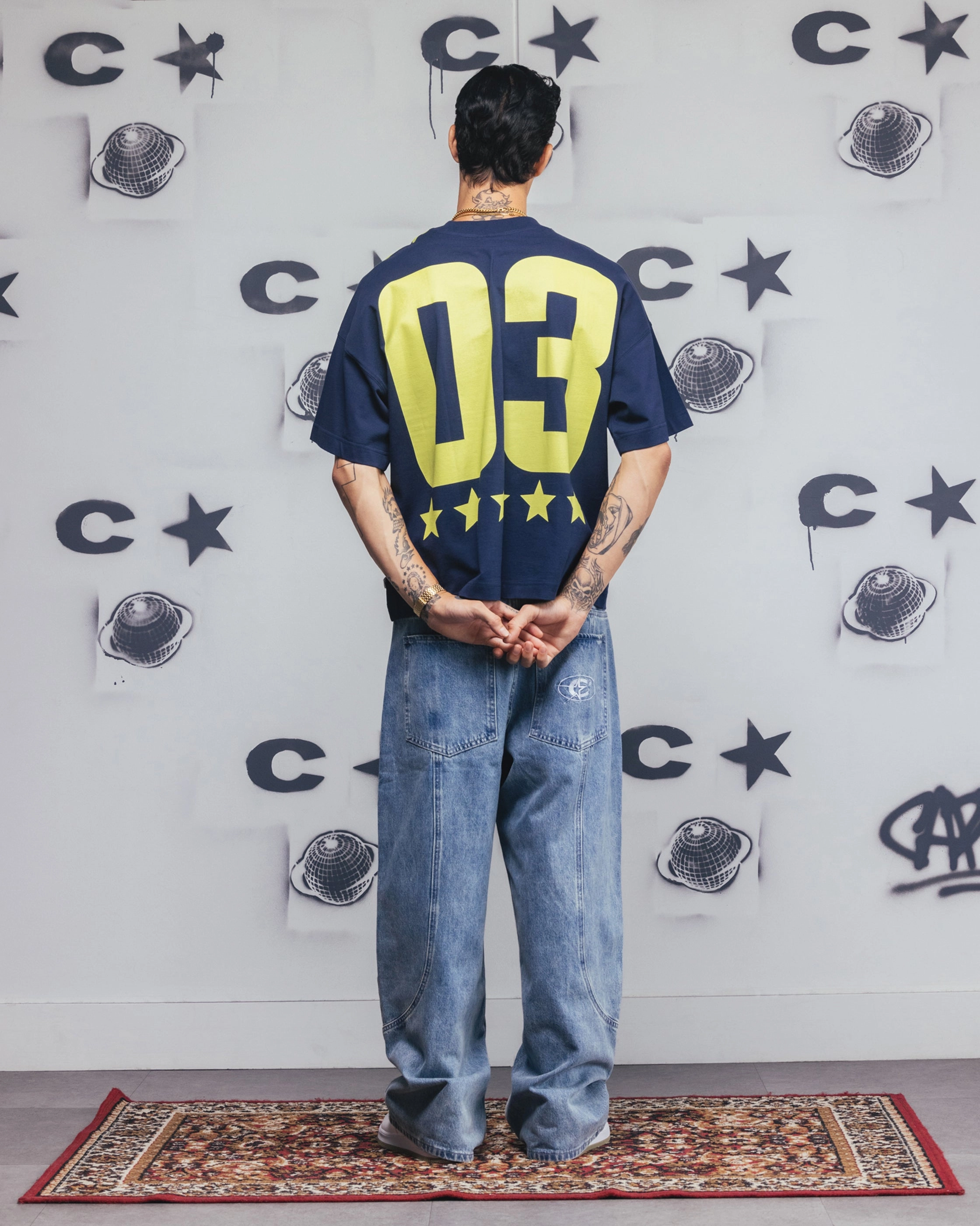 Everyday Layering ColorfastFabricTech Carre Rally T-Shirt Navy/Yellow