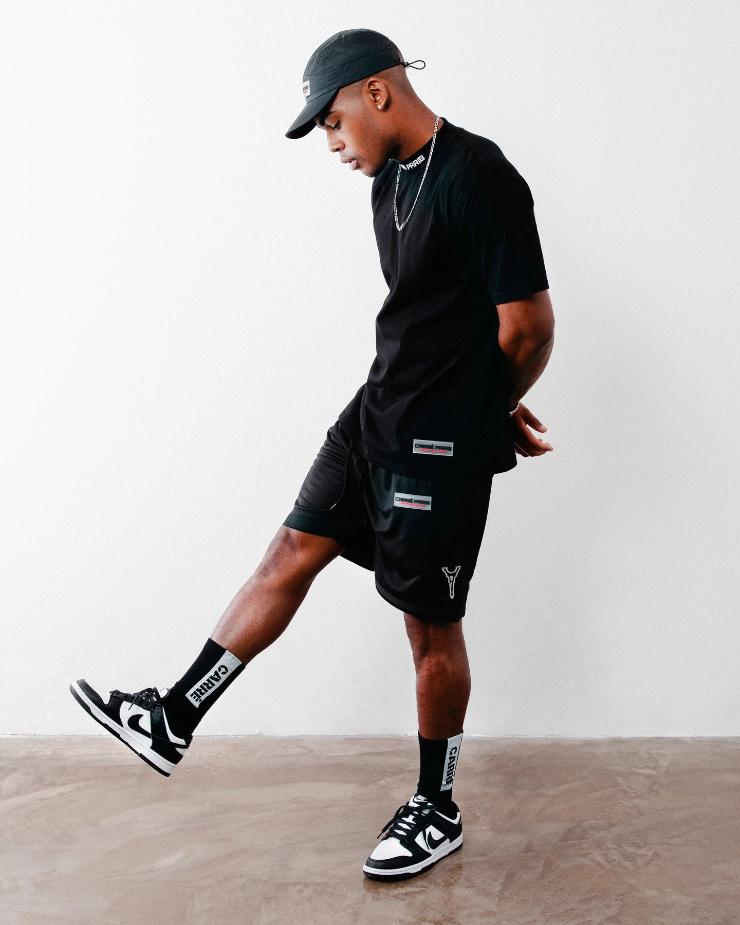 Carre Reflective Champs Ball Shorts Black/Reflective Dual Zone Ventilation