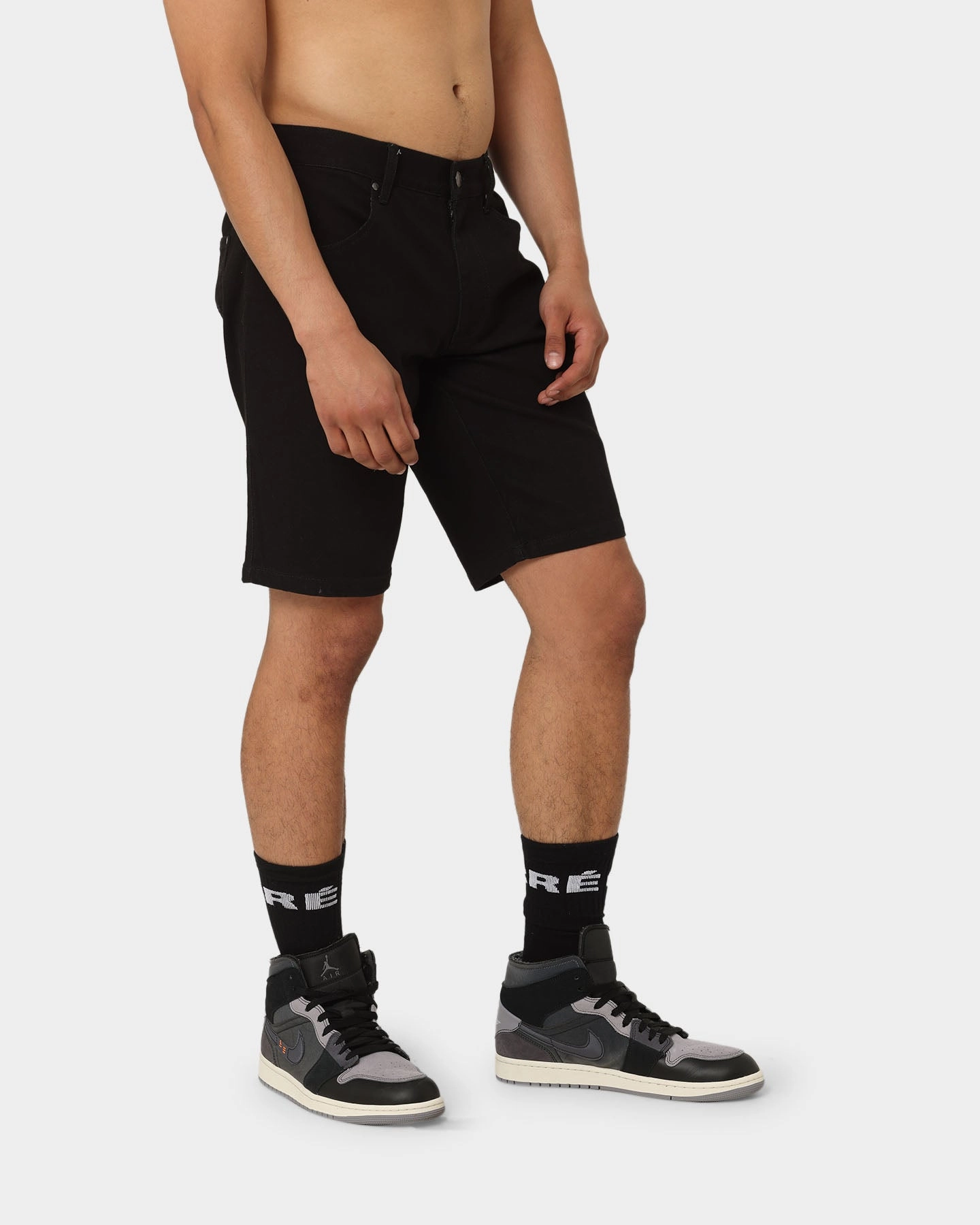Carre Relache Denim Shorts Black hat Frictionless Movement