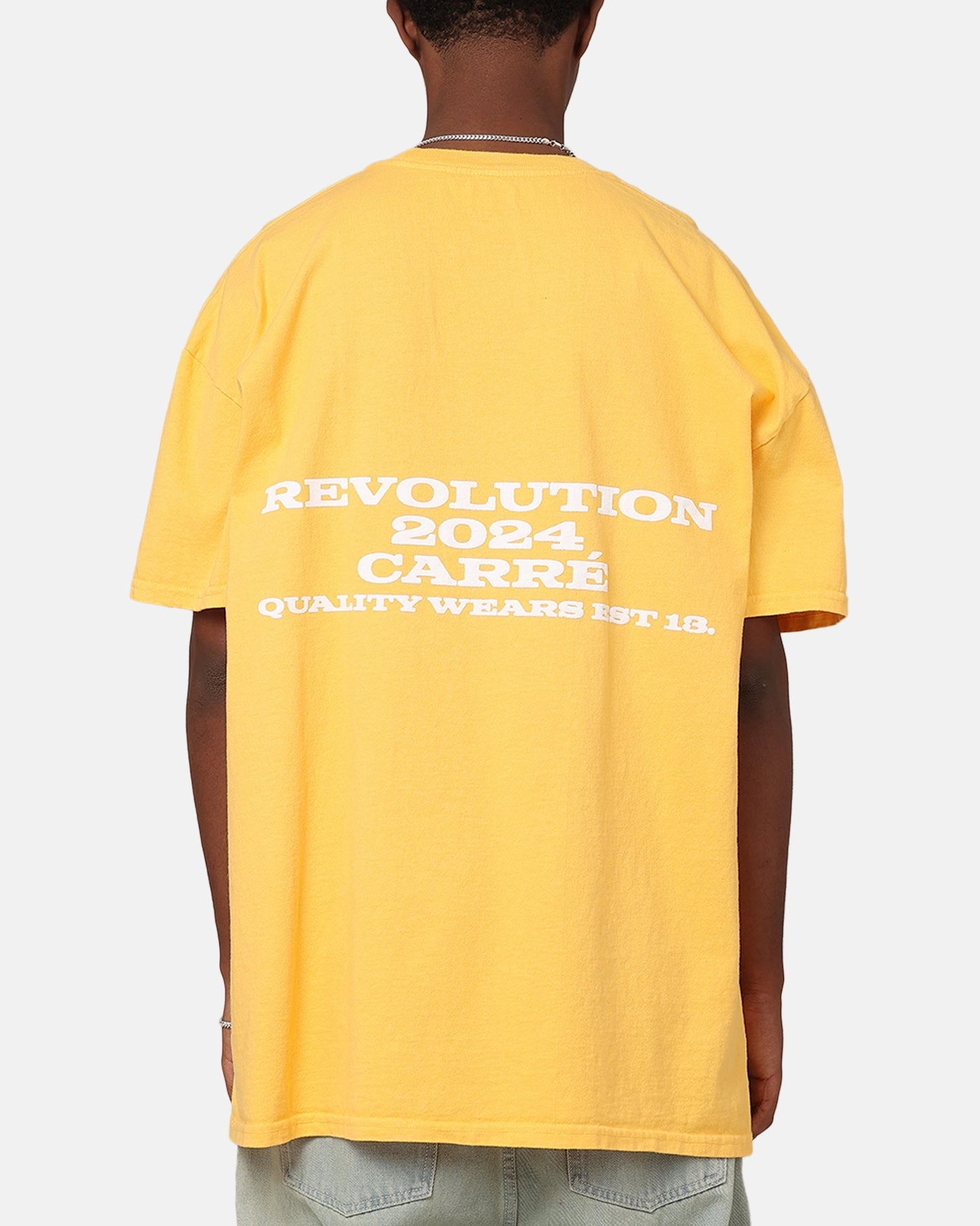 Christmas Fade Resistant Coating Carre Rev 24 T-Shirt Yellow
