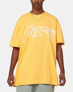 Carre Rev 24 T-Shirt Yellow Abstract print Office Attire
