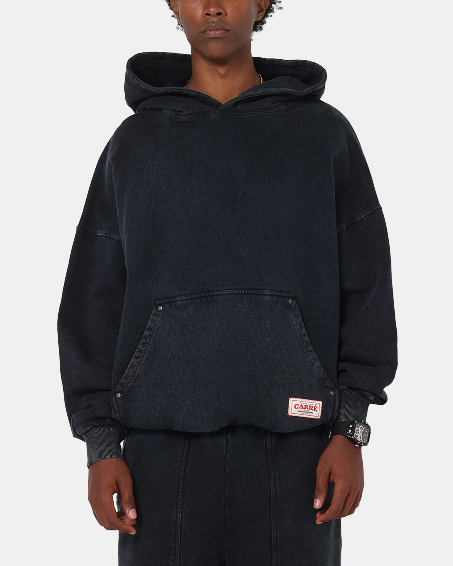 Carre Rivet Hoodie Charcoal budget-friendly