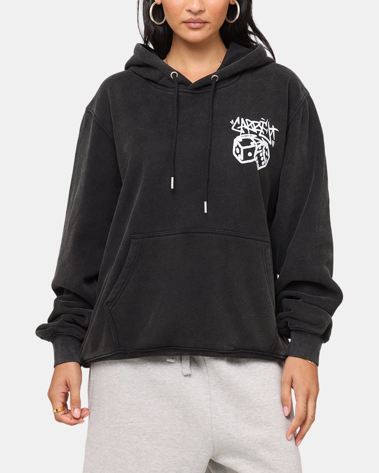 Wrinkle Resistant Athletic Wear Carre Rolling Worldwide Hoodie Vintage Black