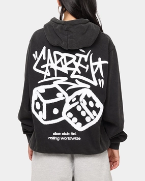 Sporty Design Carre Rolling Worldwide Hoodie Vintage Black
