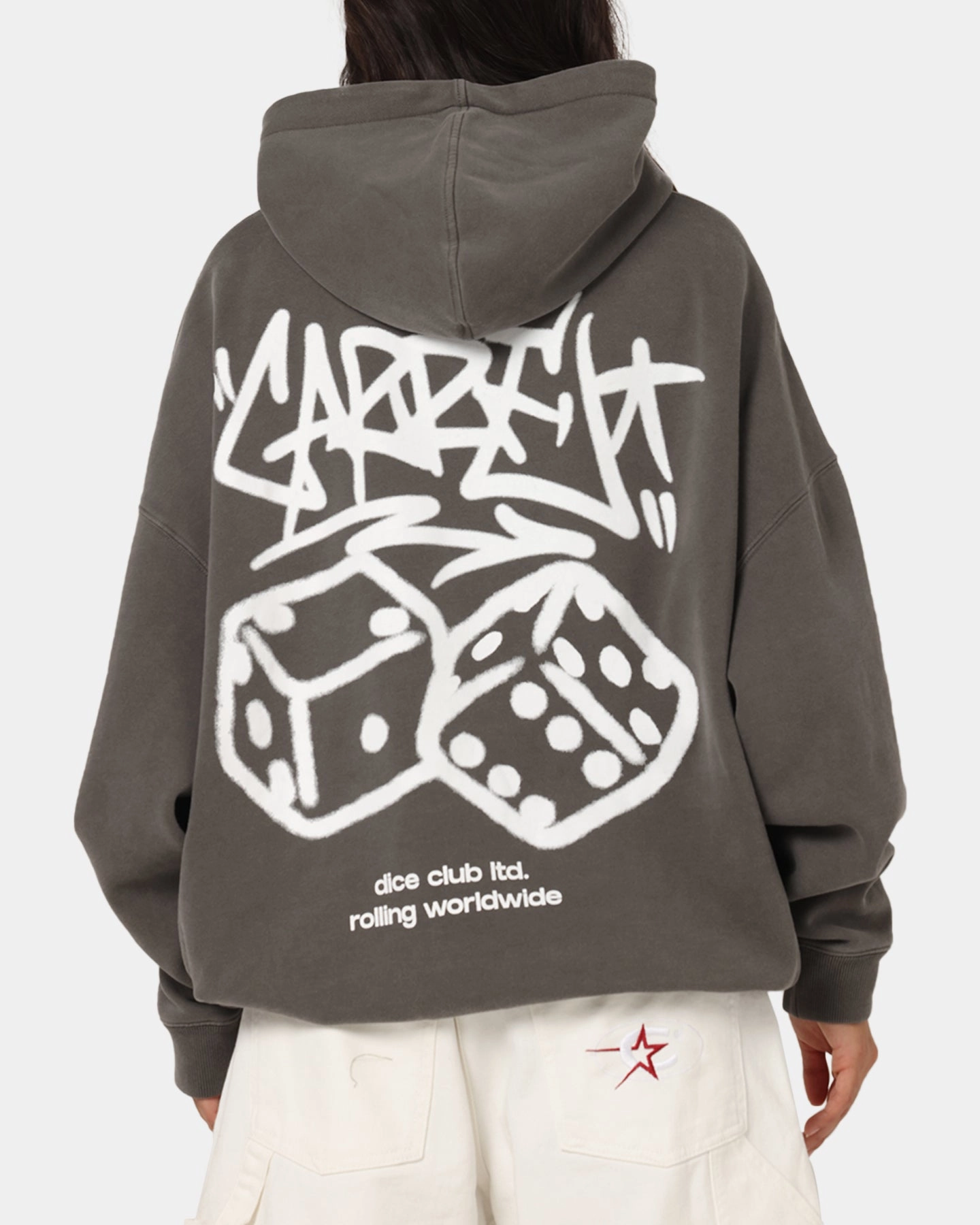 Weightless Construction Carre Rolling Worldwide Hoodie Washed Charcoal