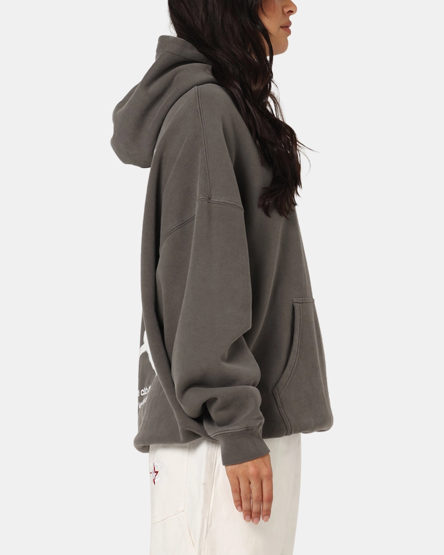 Carre Rolling Worldwide Hoodie Washed Charcoal Relaxed Motion