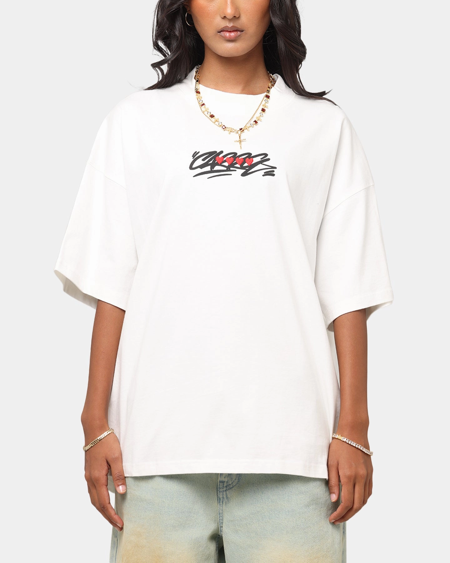 Carre Romance T-Shirt Off White Friction Free Inner Lining