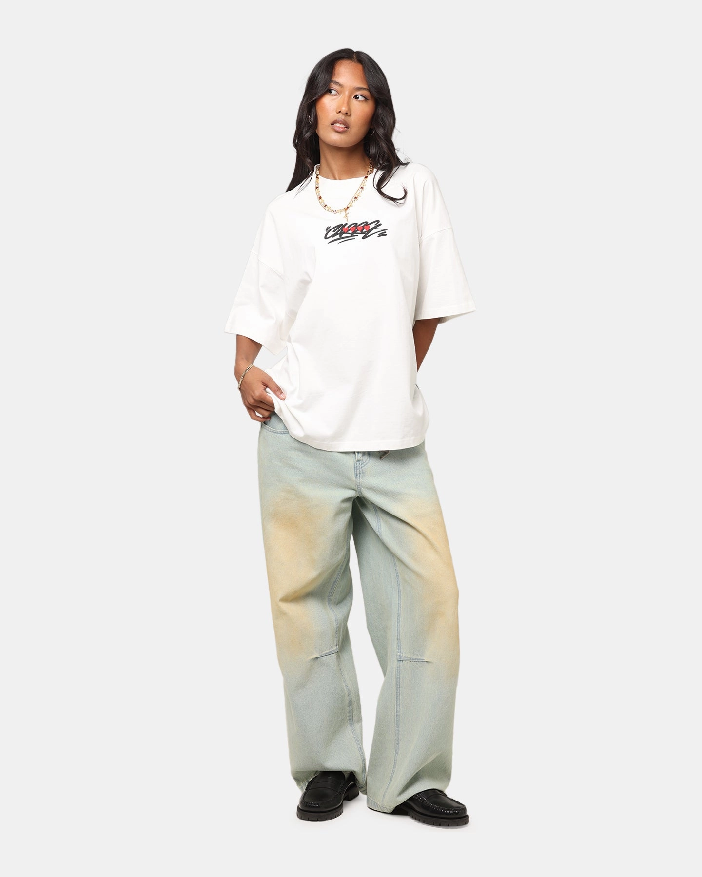 Carre Romance T-Shirt Off White Non Irritating Collar