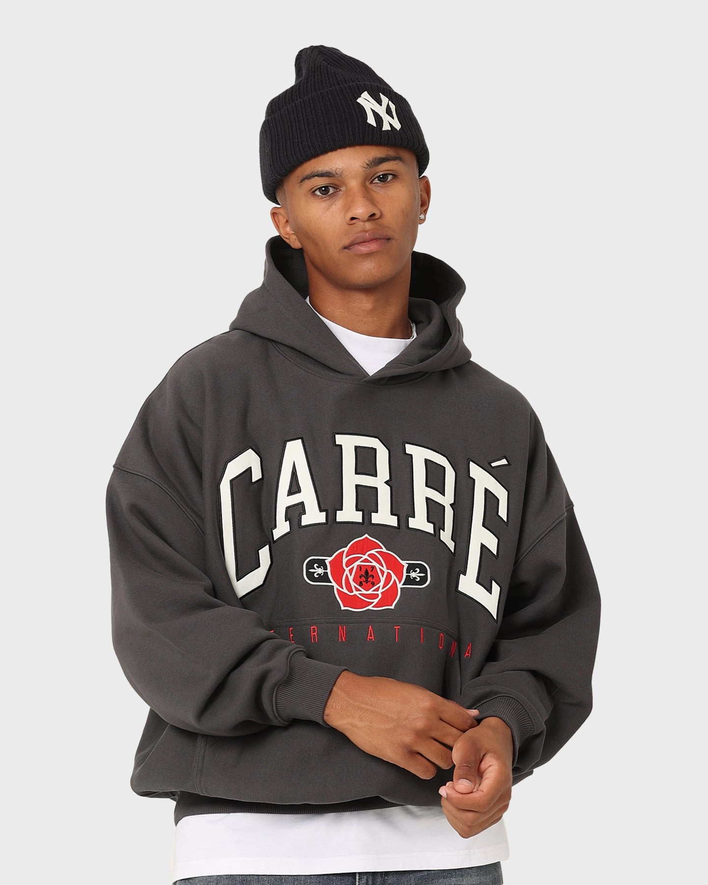 Carre Rose International Oversized Hoodie Coal Individual-sports Goods