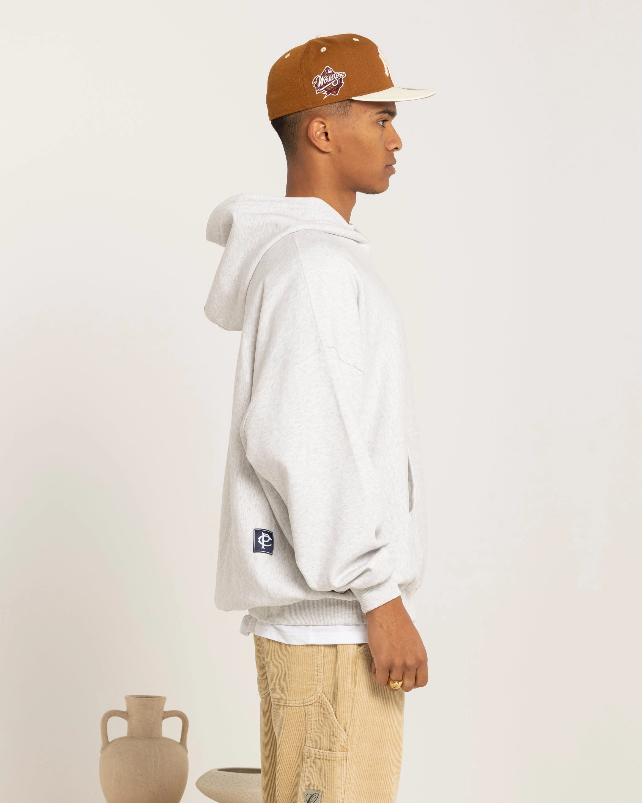 Carre Rose Motion Oversized Hoodie Light Marle Invoice Storm Fit
