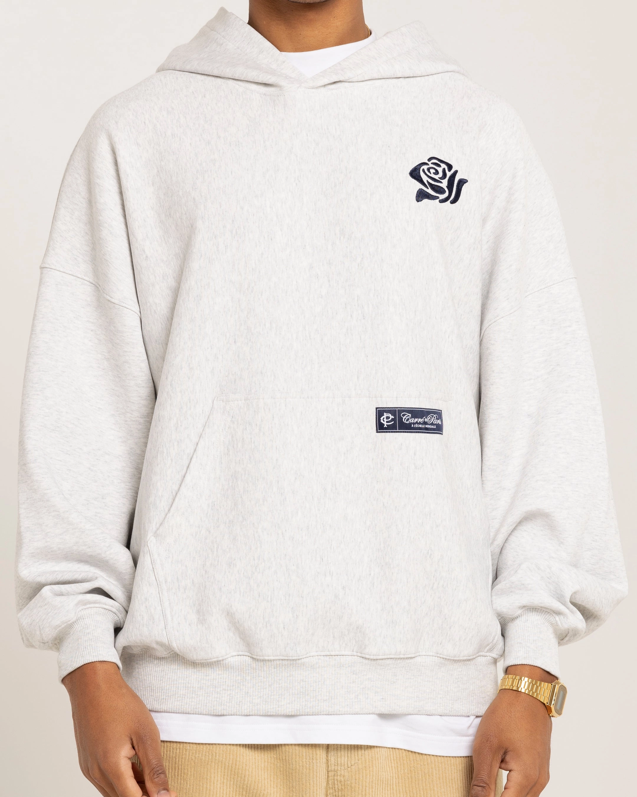 Carre Rose Motion Oversized Hoodie Light Marle Improve Bargain