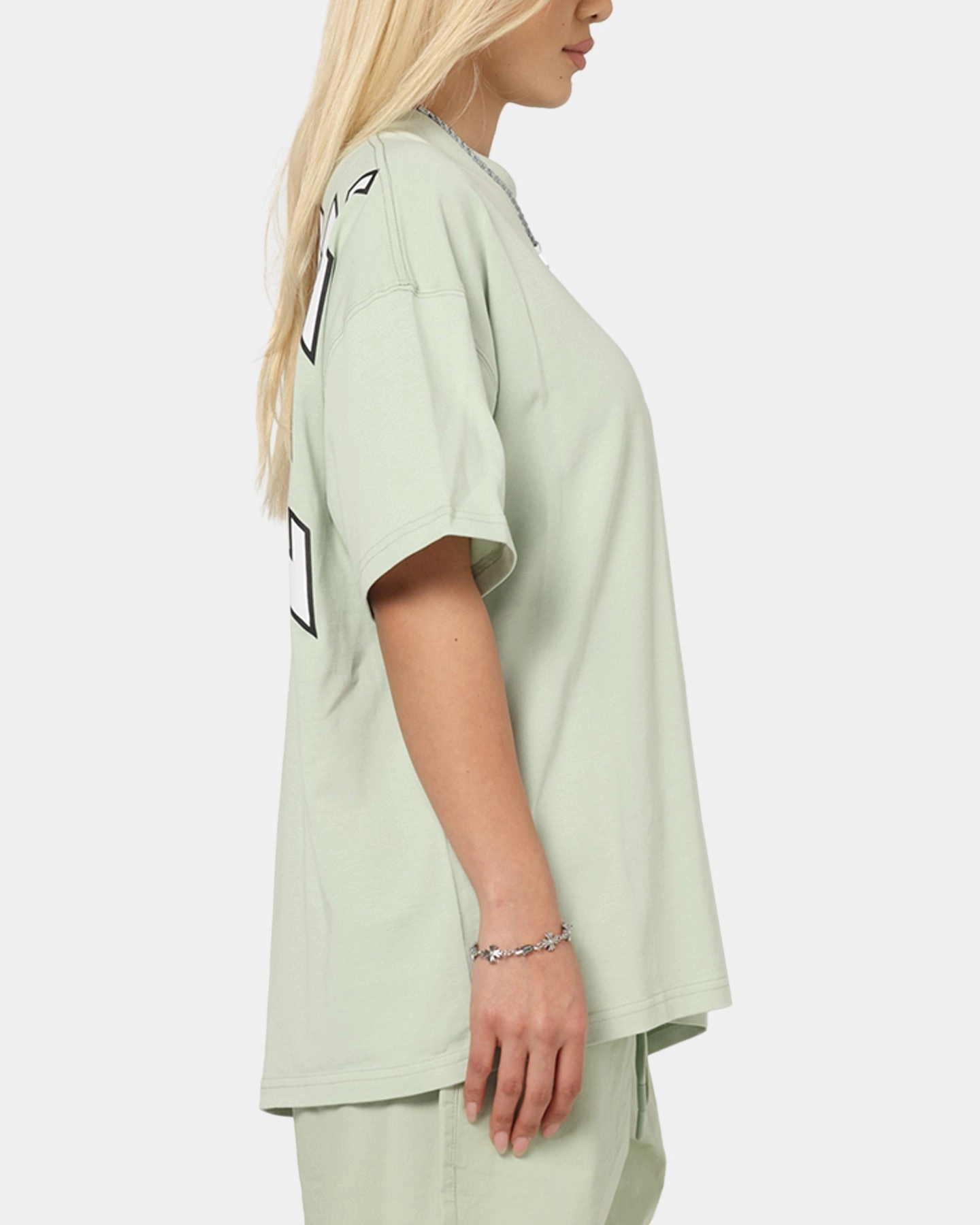 Carre Rose Oversized T-Shirt Sage Outdoor Layer Abrasion Resistant Fabric