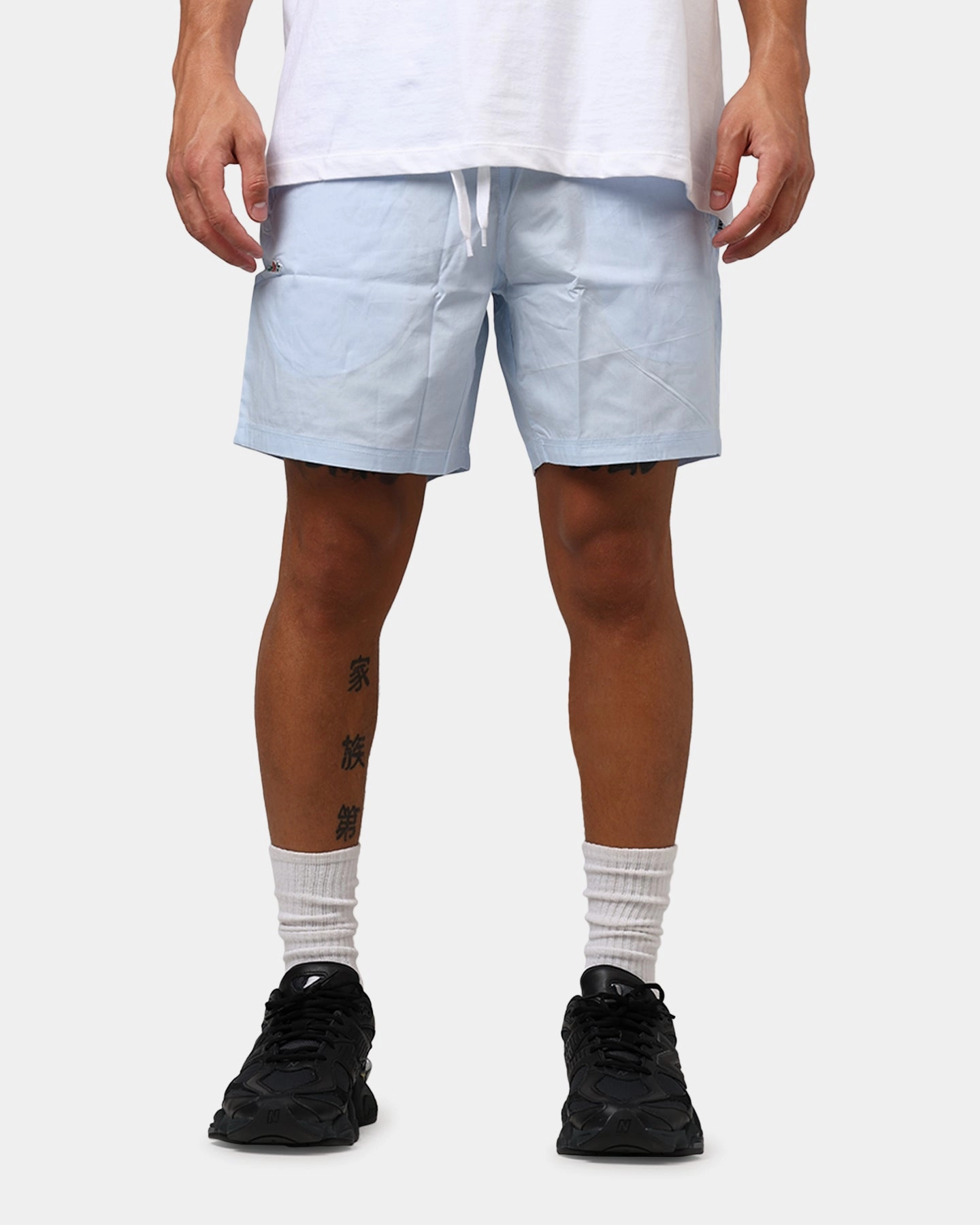 stain resistant coating Carre Rosebud Beach Shorts Light Blue