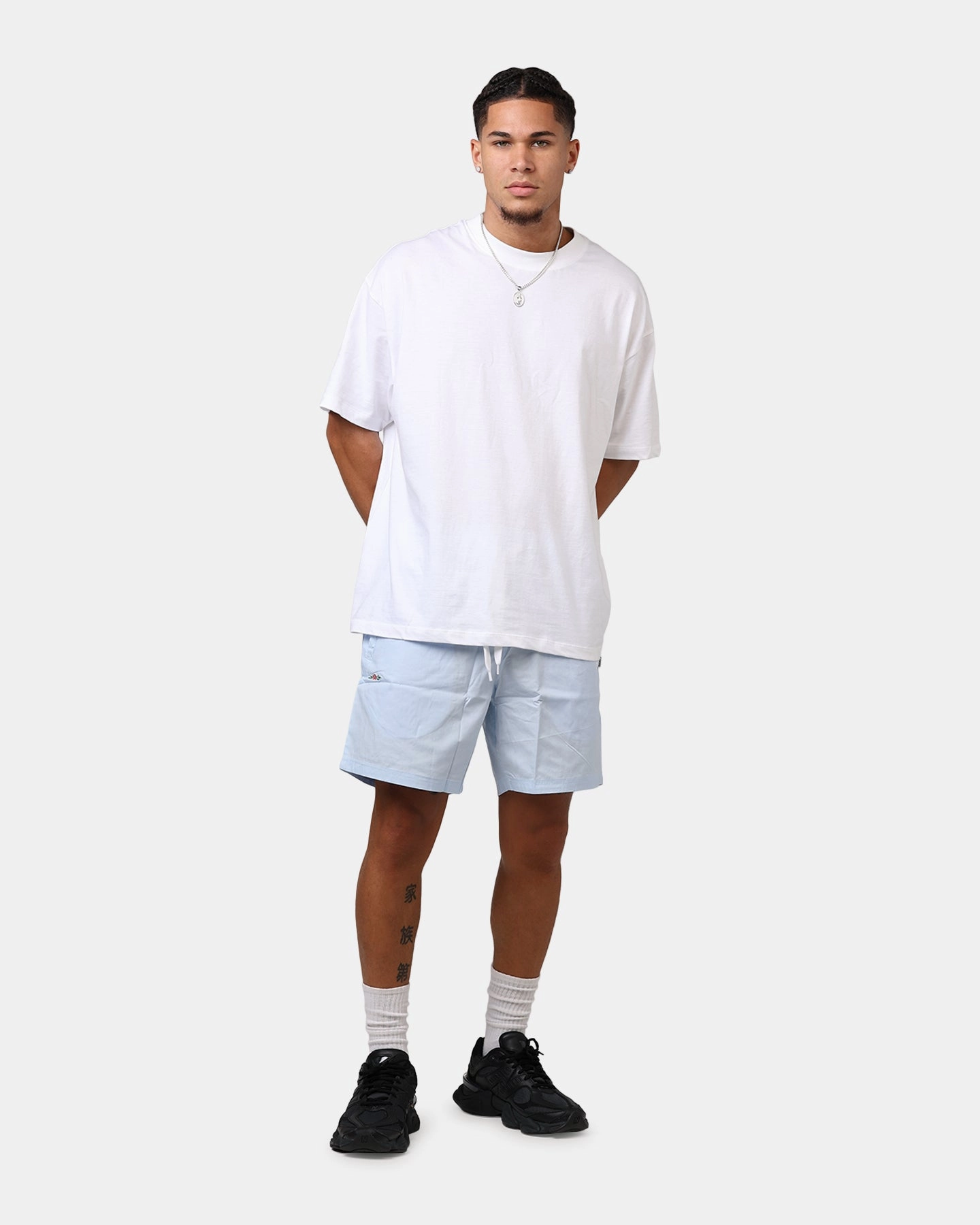 Carre Rosebud Beach Shorts Light Blue windproof