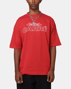Carre Rosebud Mock Neck T-Shirt Red Casual Essential Wear hypoallergenic material
