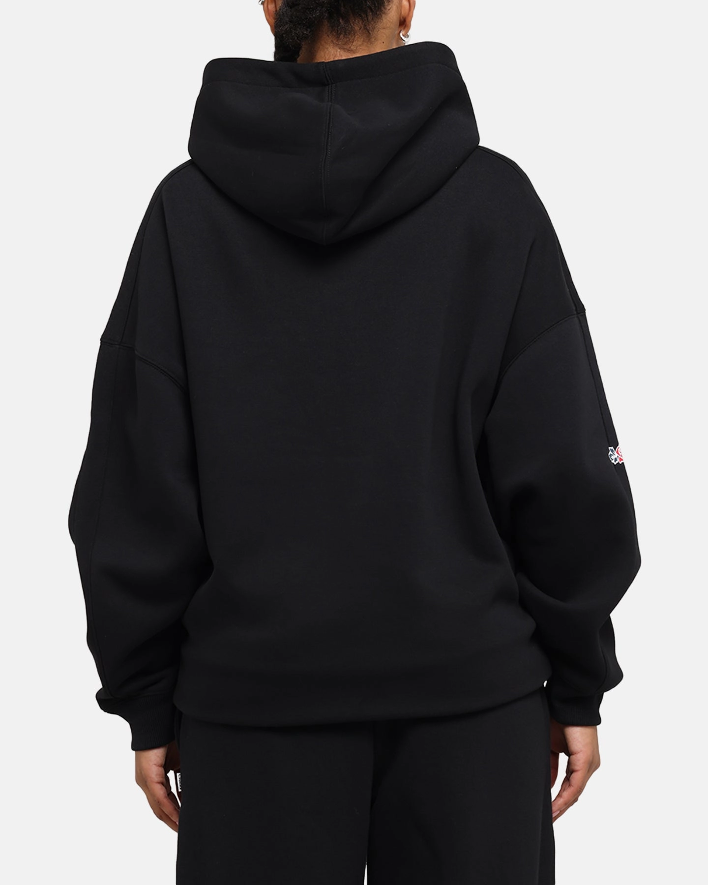 Indication Carre Rosebud Oversized Hoodie Black