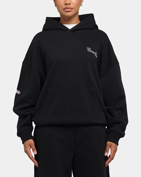 Modern Look Ceremony Carre Rosebud Oversized Hoodie Black