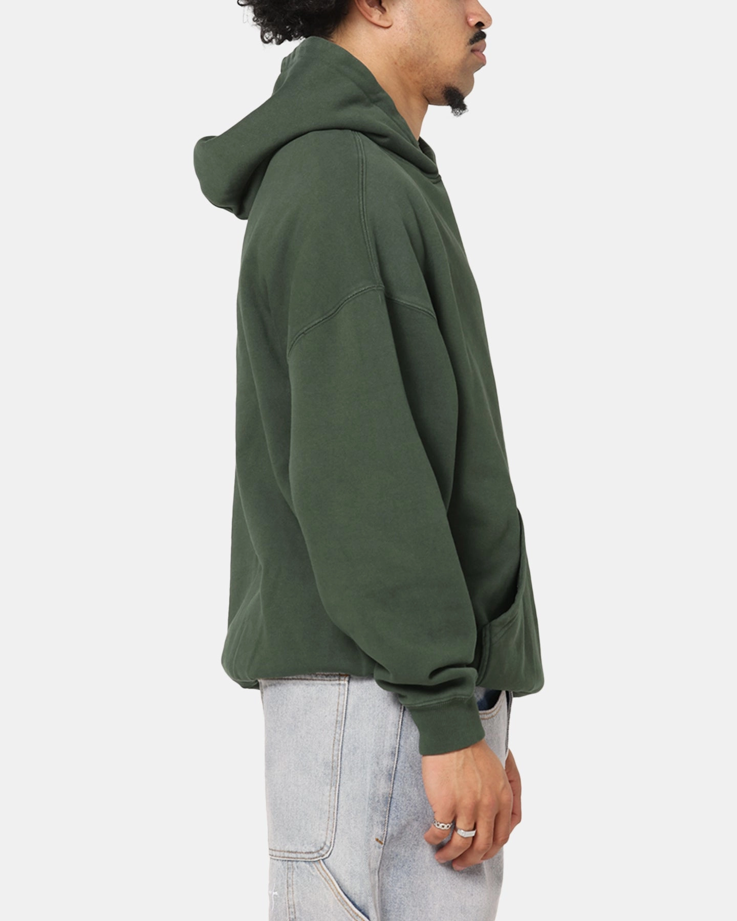 Carre Sacred Letter Hoodie Green V Neckline Options