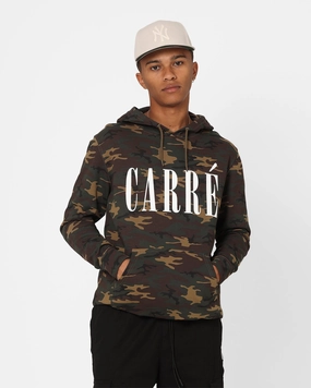 snap closure Carre Serif Camo Hoodie Camo
