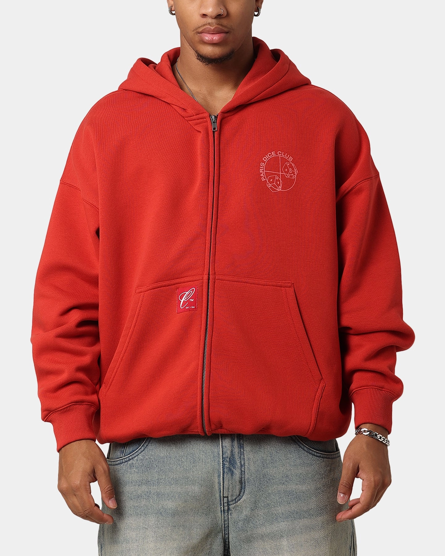 Carre Shoot Out Full Zip Hoodie Red Paper