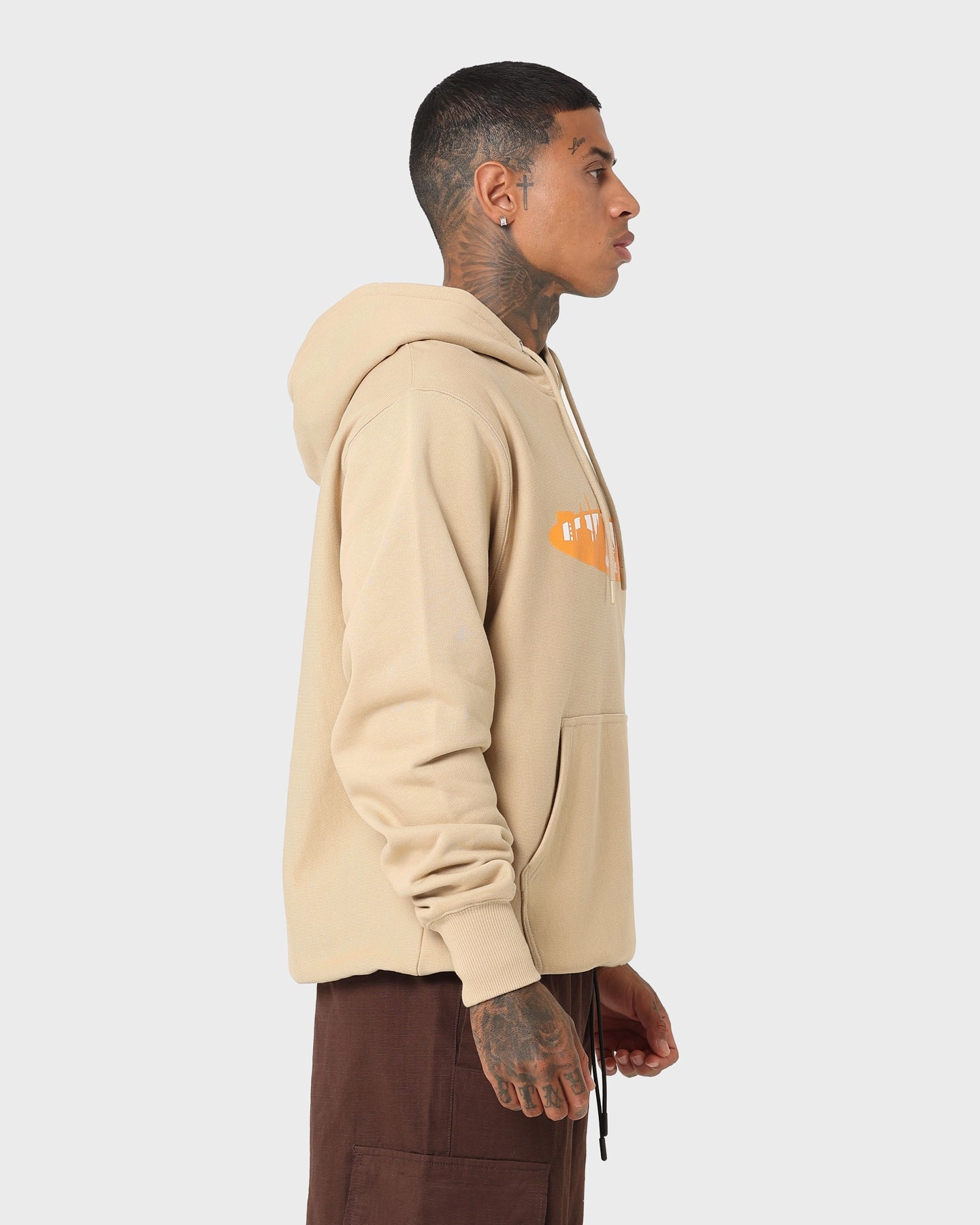 Winter Shield Carre Skyline Hoodie Stone