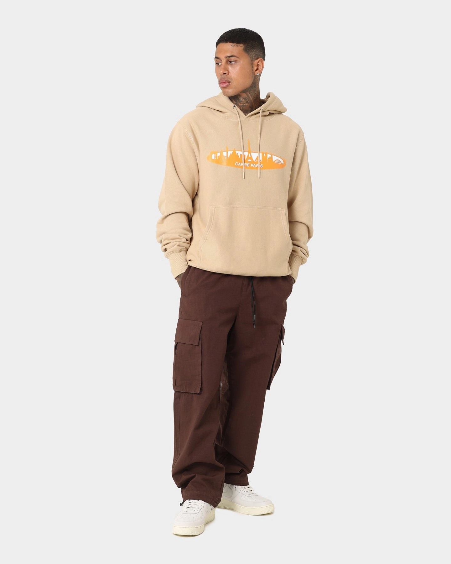 Carre Skyline Hoodie Stone Indoor Use