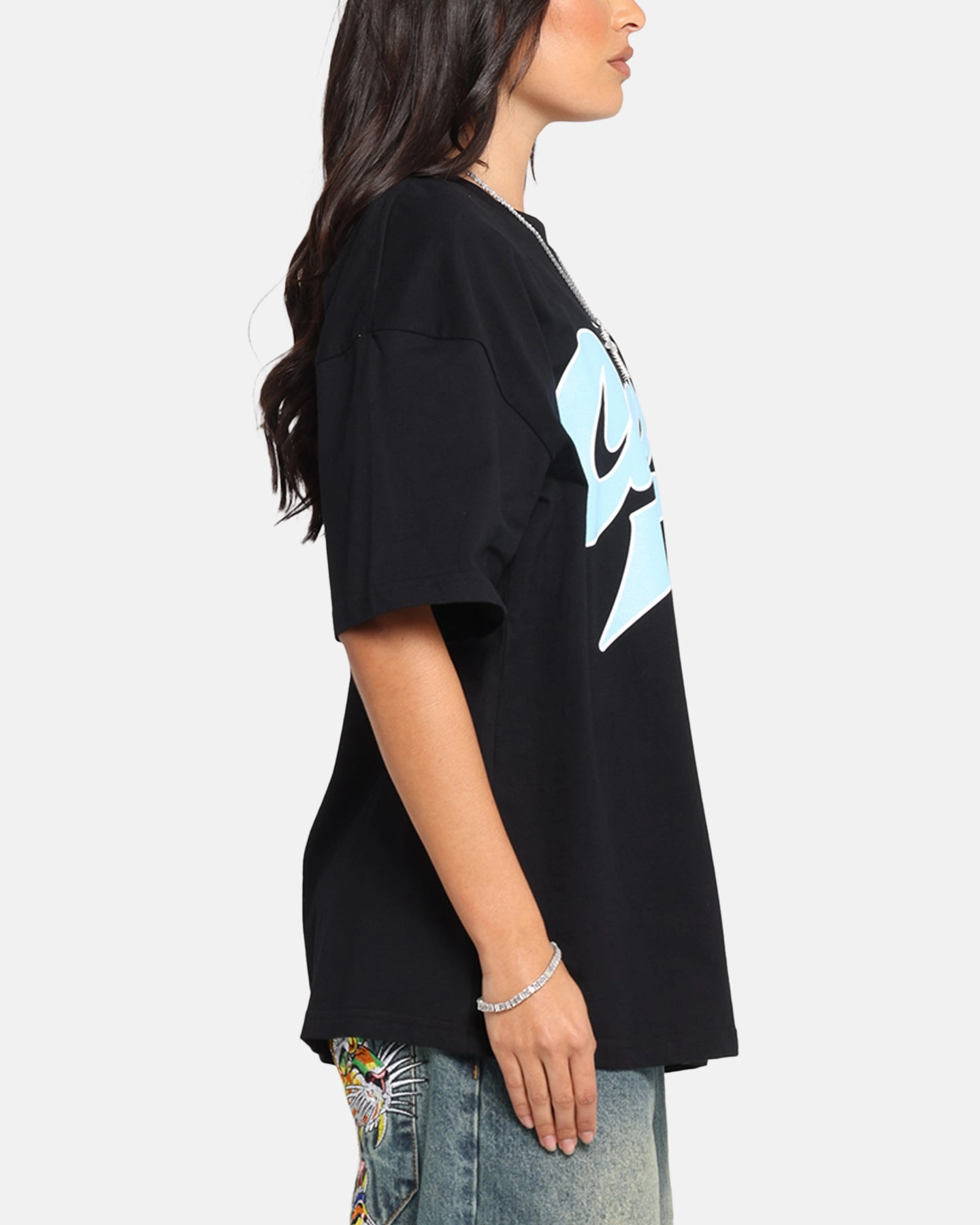 StretchFabric Thermal regulation Carre Slugger Script T-Shirt Black
