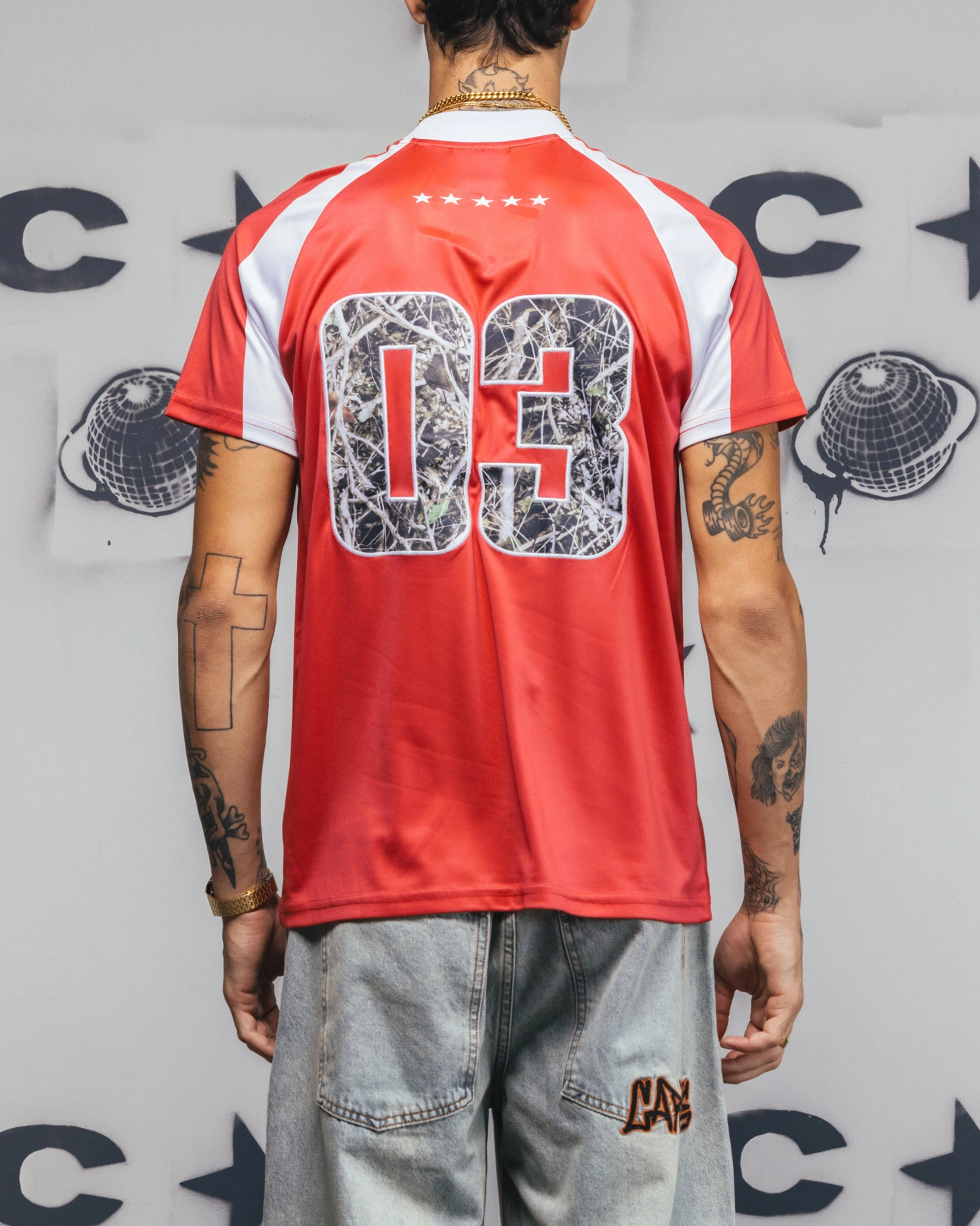 Carre Striker Jersey T-Shirt Red/White Dynamic Ergonomic Fit