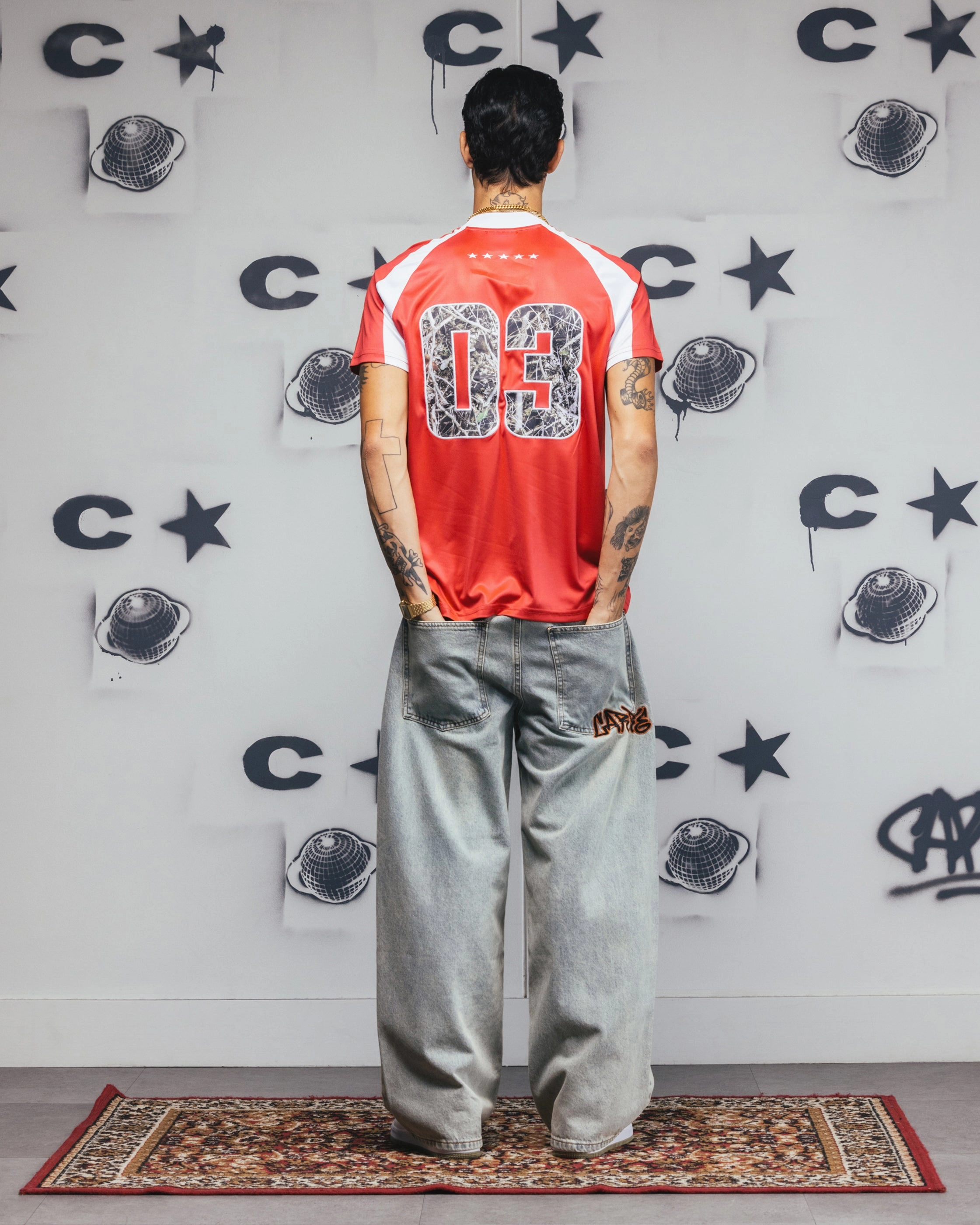 Carre Striker Jersey T-Shirt Red/White UV Protection Fabric Stylish Outfit