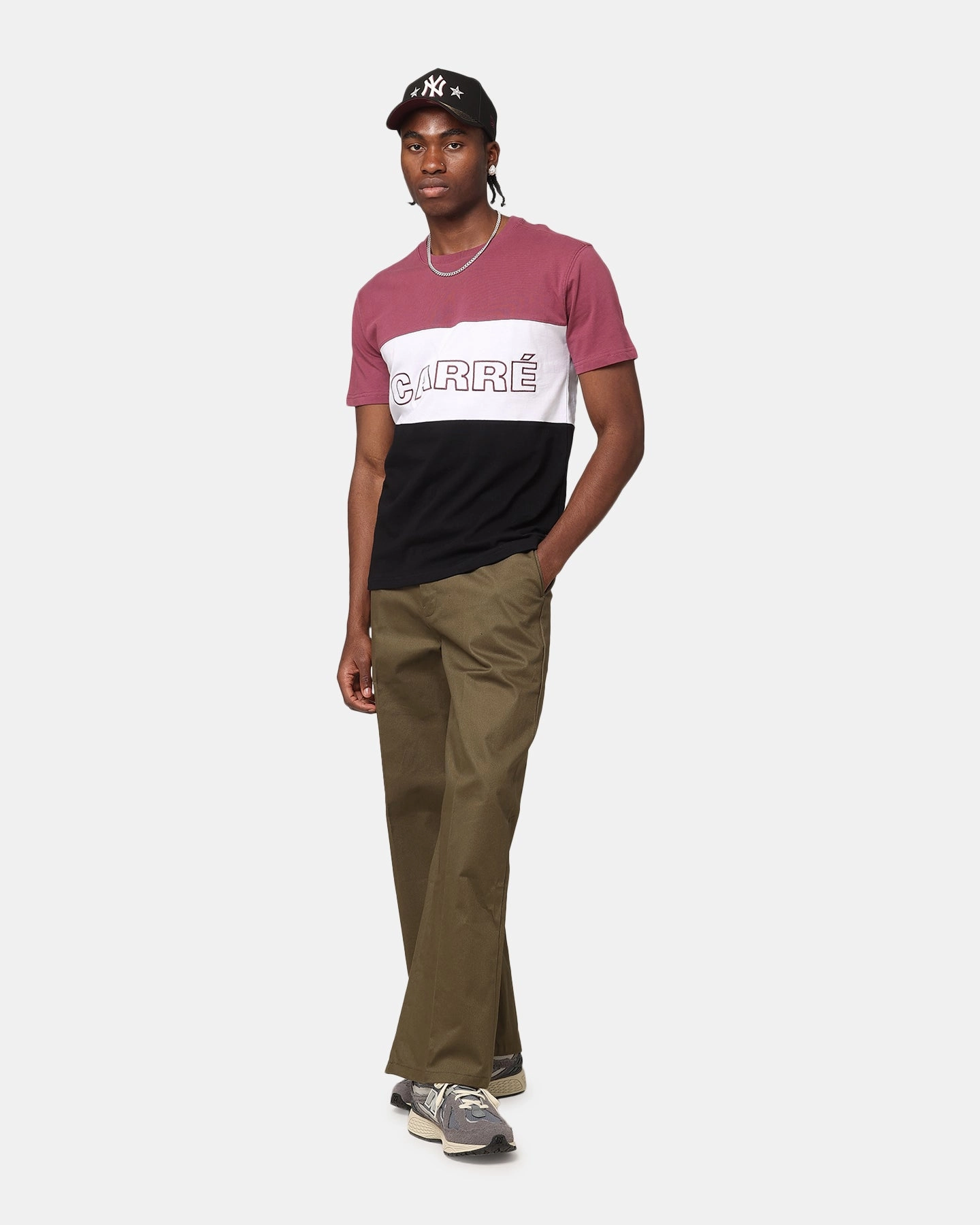 TearResistantMaterial Office Friendly Carre Studio Baggy Pants Khaki
